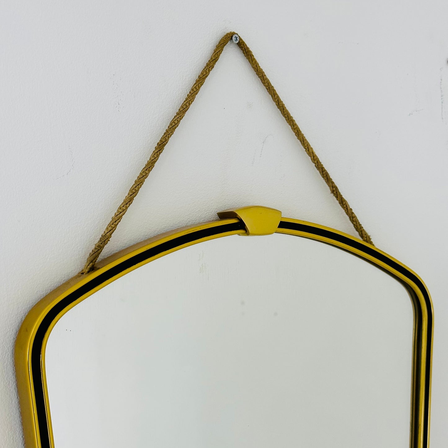 Mid century Original beautiful brass wall mirror. 1960s