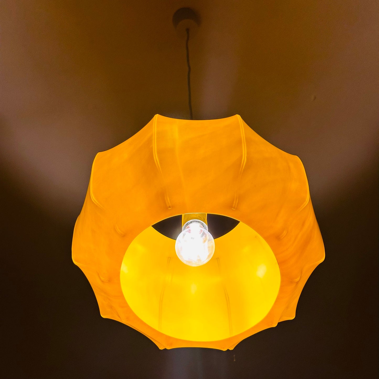 Mid century Space-age pendant lamp by Ilka Plast German 1970