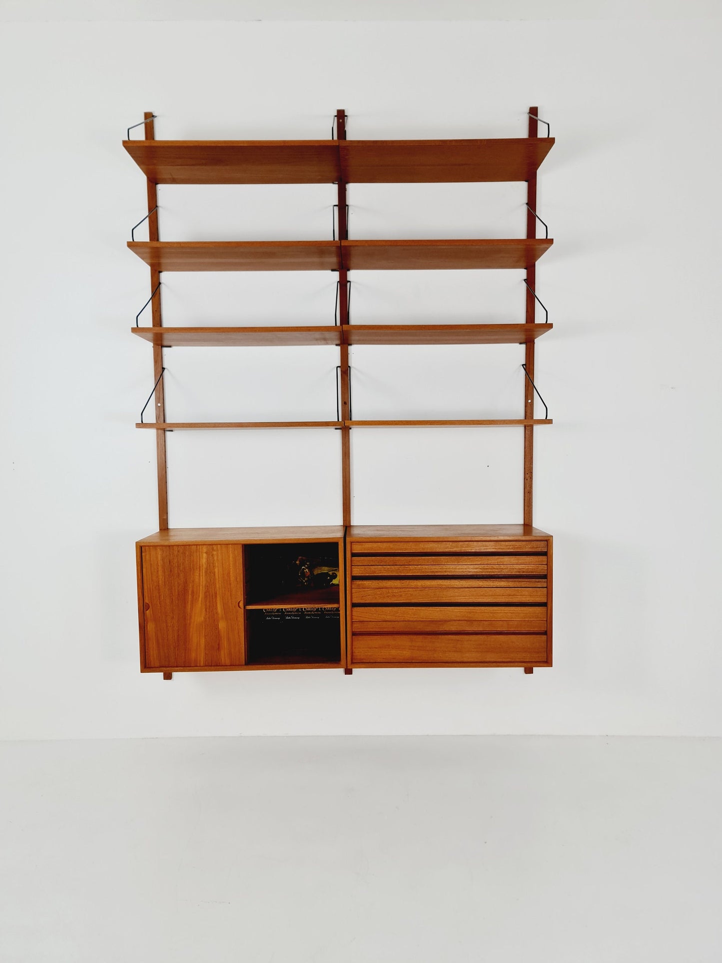 Mid century Danish Teak Wall Unit by Poul Cadovius for Cado, Denmark, 1960s