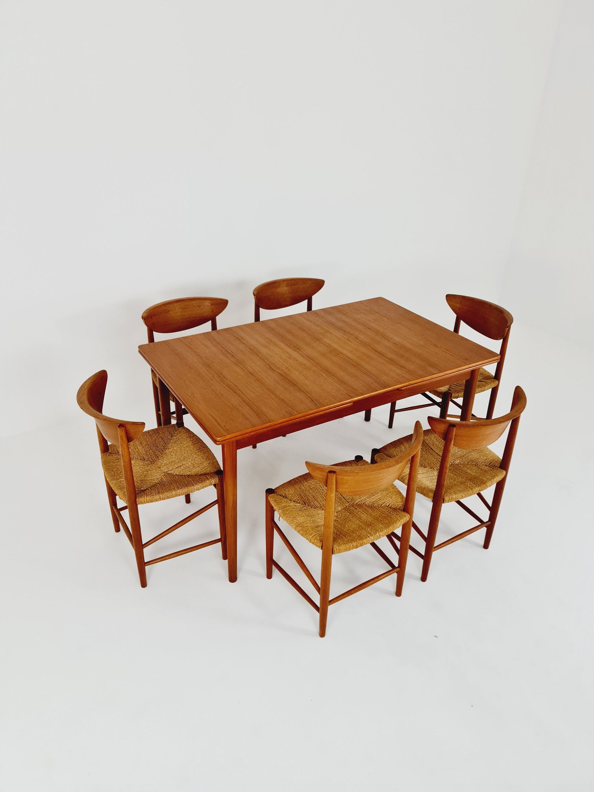 Vintage Mid Century teak dining chairs By Peter Hvidt & Orla Molgaard-Nielsen, 1960s, Set of 6