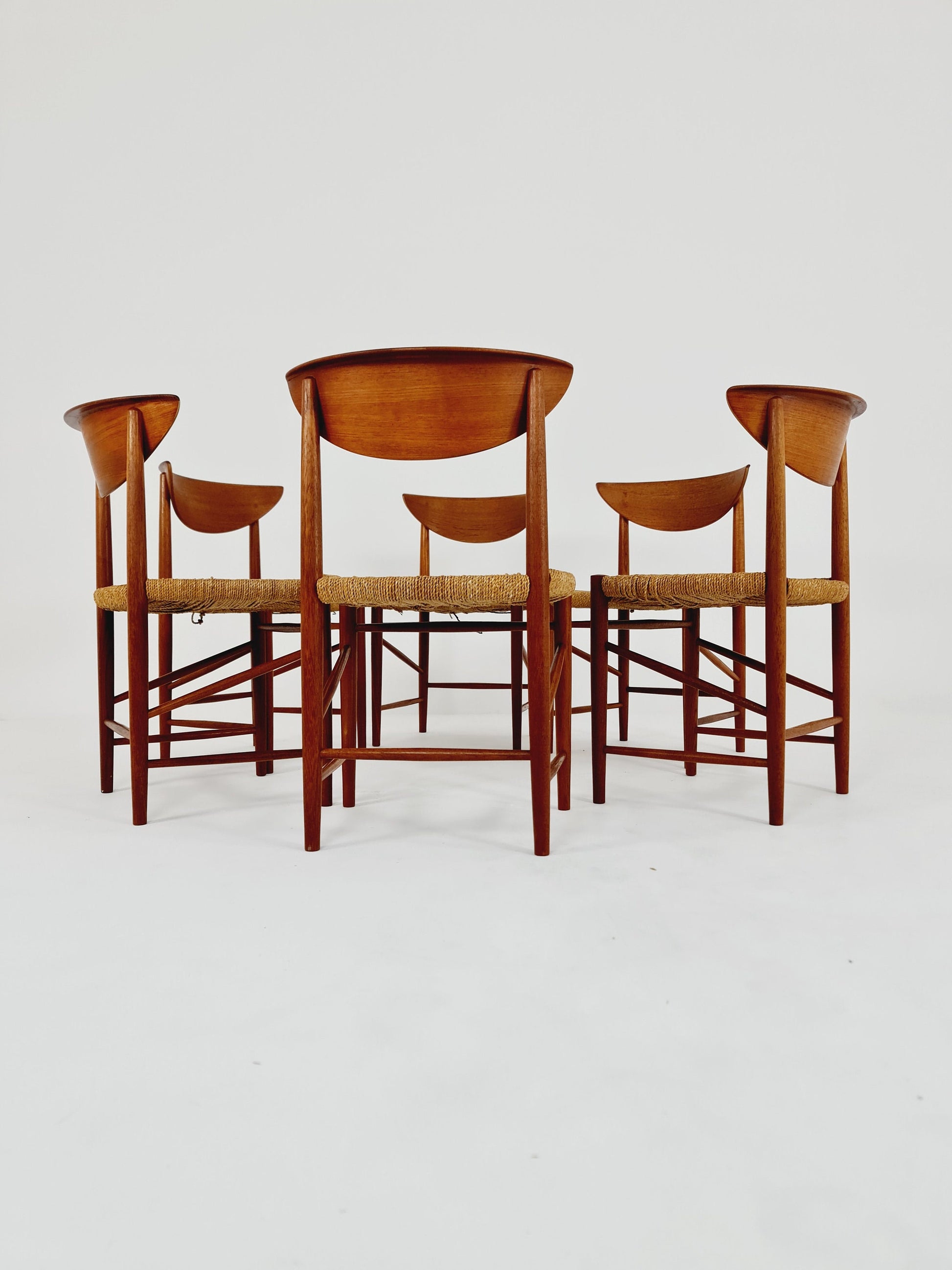 Vintage Mid Century teak dining chairs By Peter Hvidt & Orla Molgaard-Nielsen, 1960s, Set of 6