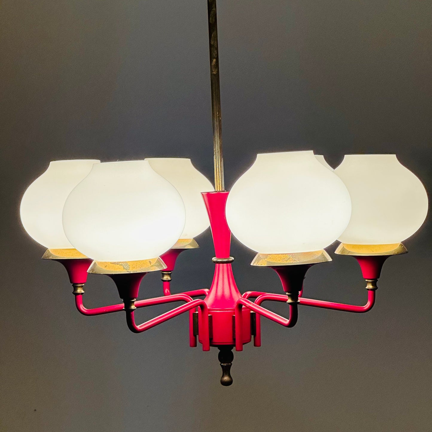 Mid-Century Modern Tulipan Pendant Lamp from Kaiser, 1950s