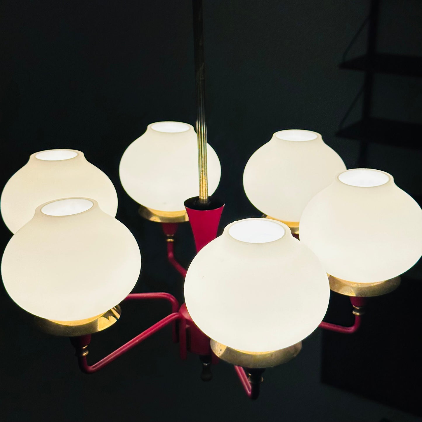Mid-Century Modern Tulipan Pendant Lamp from Kaiser, 1950s