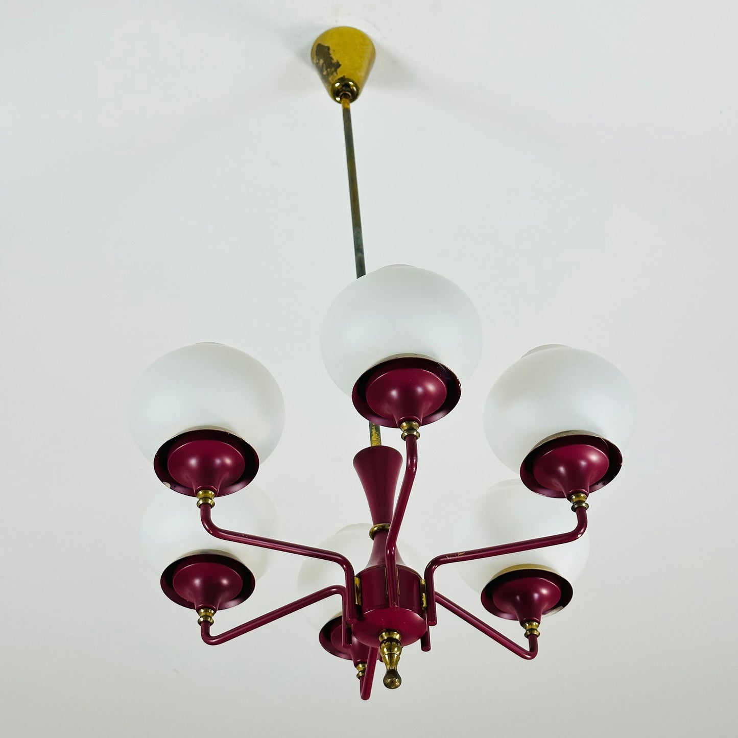 Mid-Century Modern Tulipan Pendant Lamp from Kaiser, 1950s