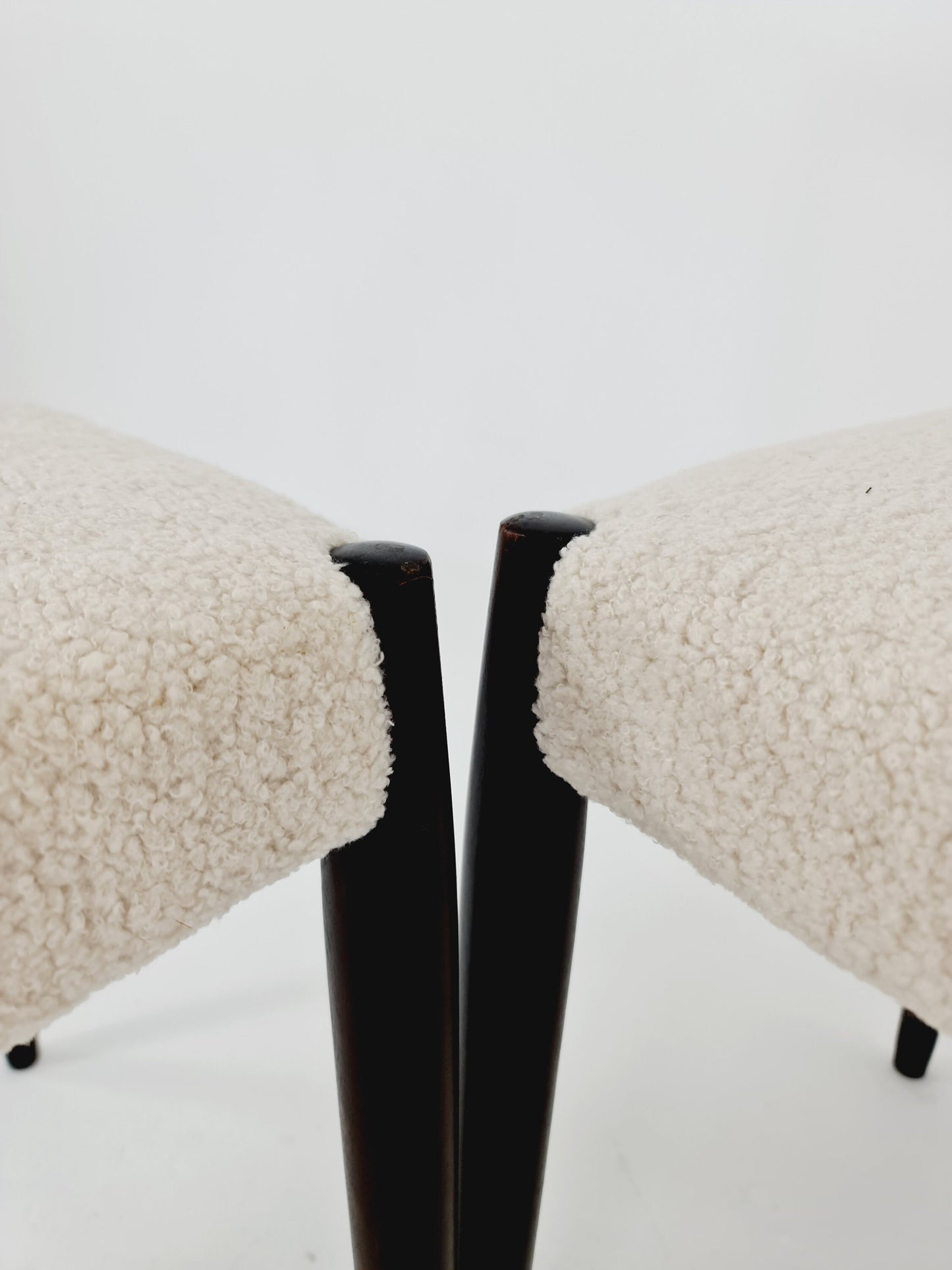 1 of 3 Vintage Norwegian teak, leather chair With Teddy Fabric by Rastad & Relling, 1960s