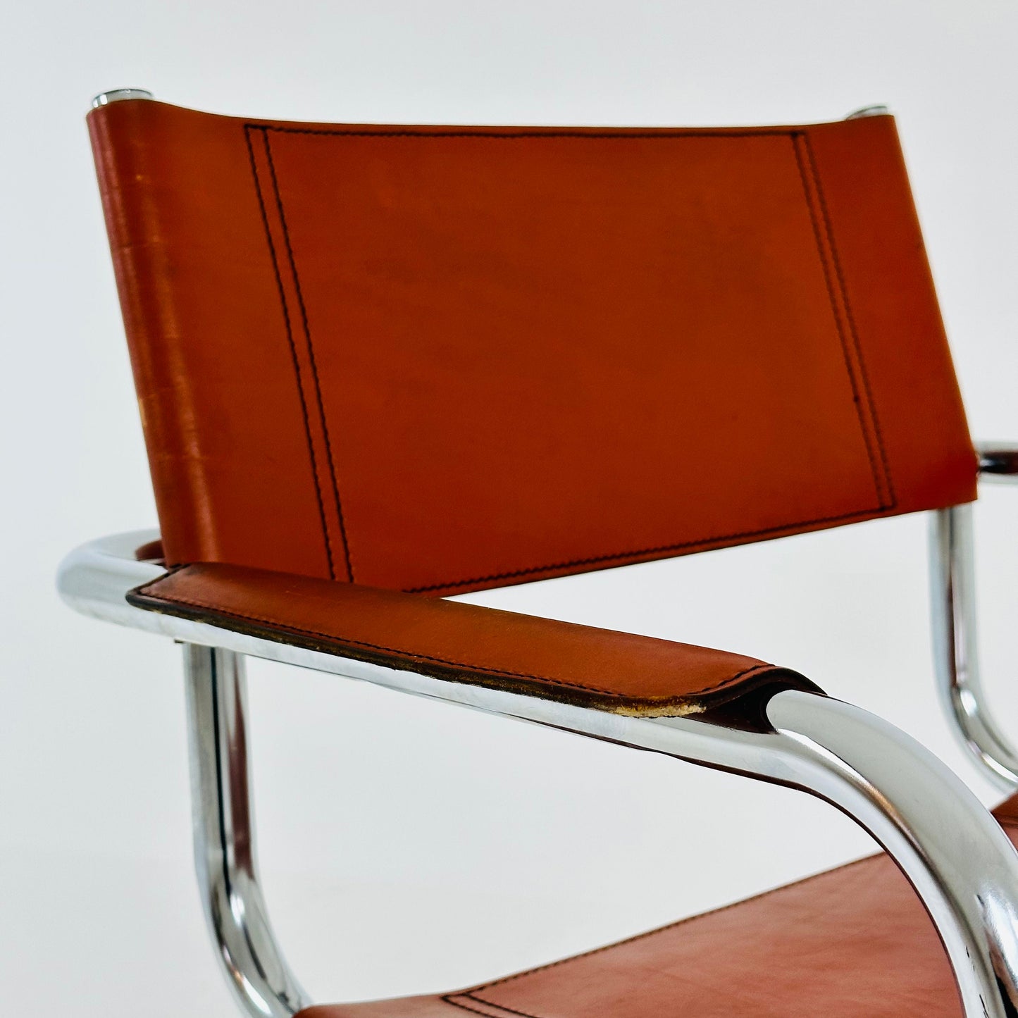 Mid century Model MG5 Centro Studio desk chair in cognac by Mart Stam & Marcel Breuer, 1970s
