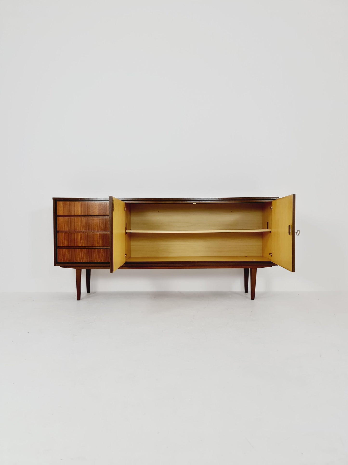 Mid Century Modern German walnut Sideboard , 1960s