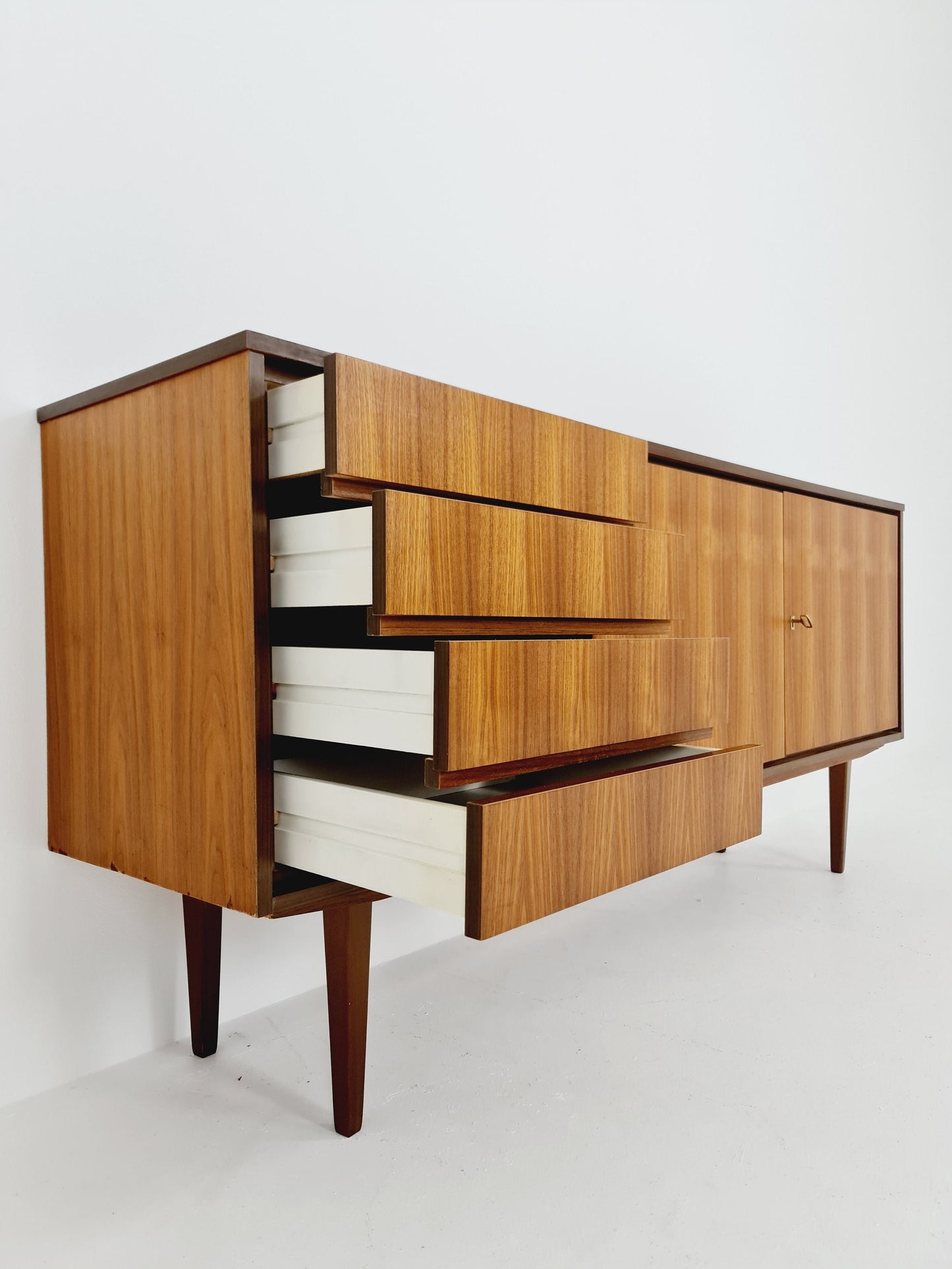 Mid Century Modern German walnut Sideboard , 1960s