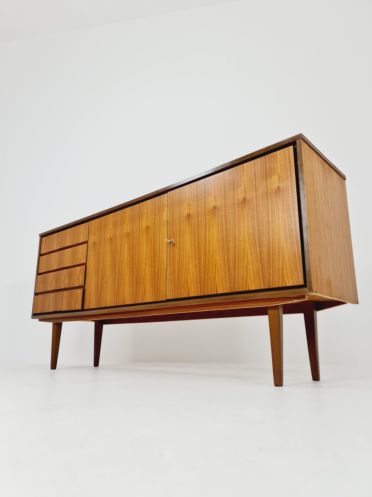 Mid Century Modern German walnut Sideboard , 1960s