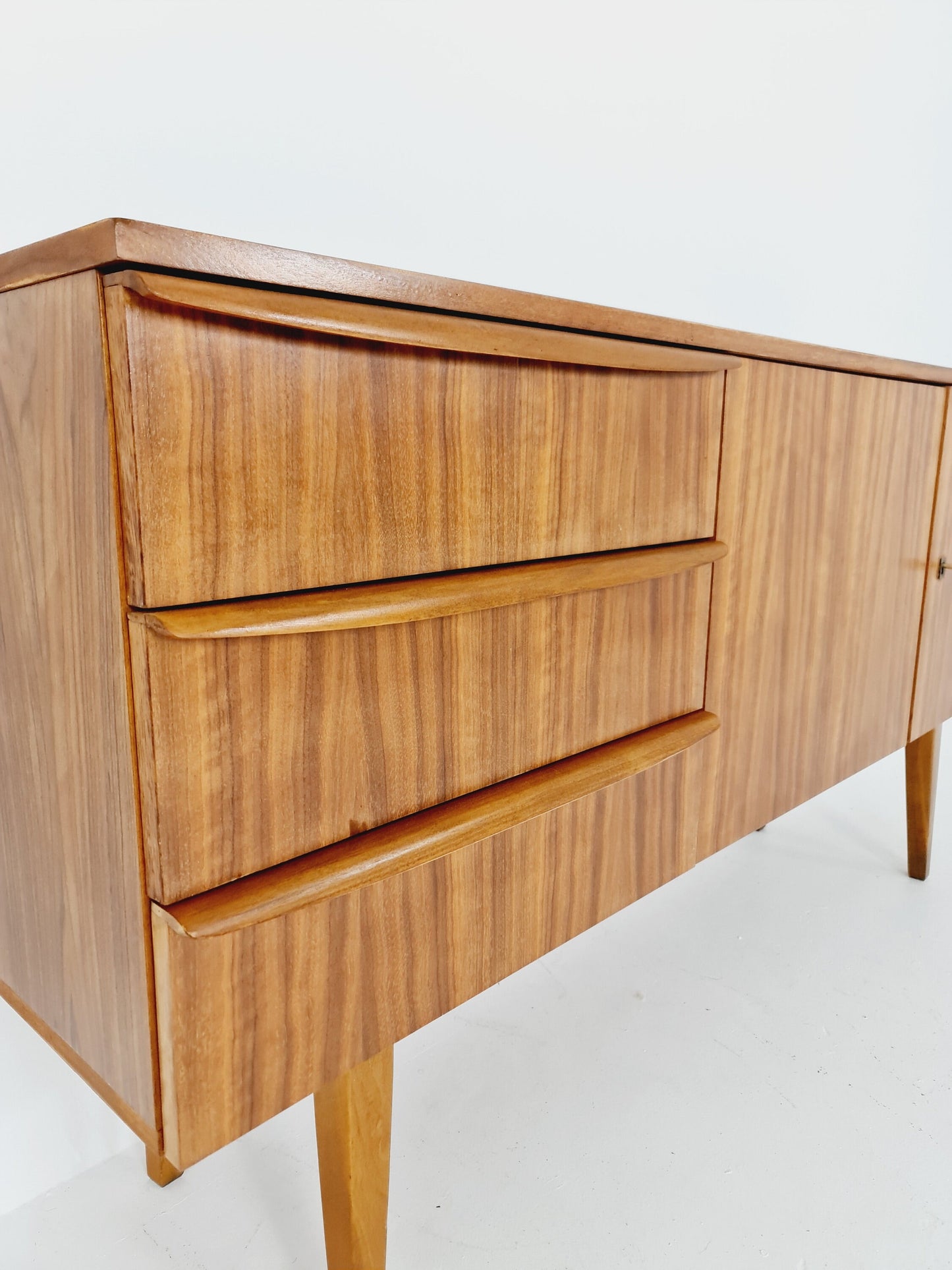 Mid Century Modern German walnut Sideboard , 1960s