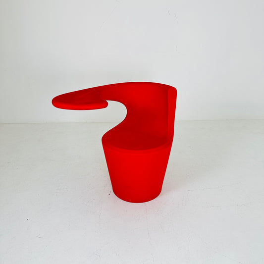Space age Italian design red lounge chair 1970s