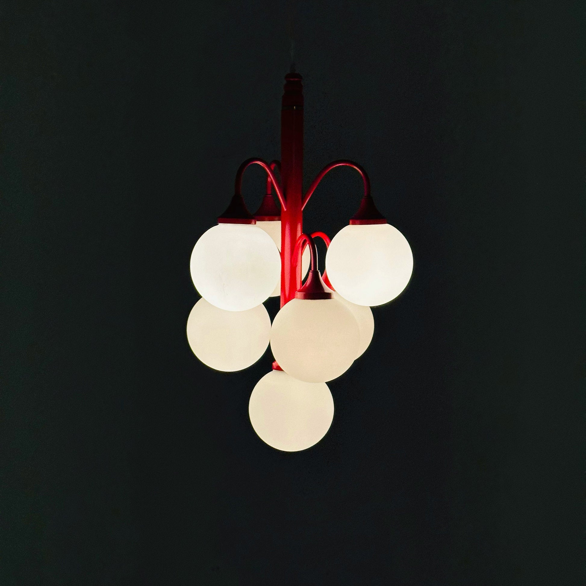 Mid century Opal chandelier from Kaiser Leuchten 1960s