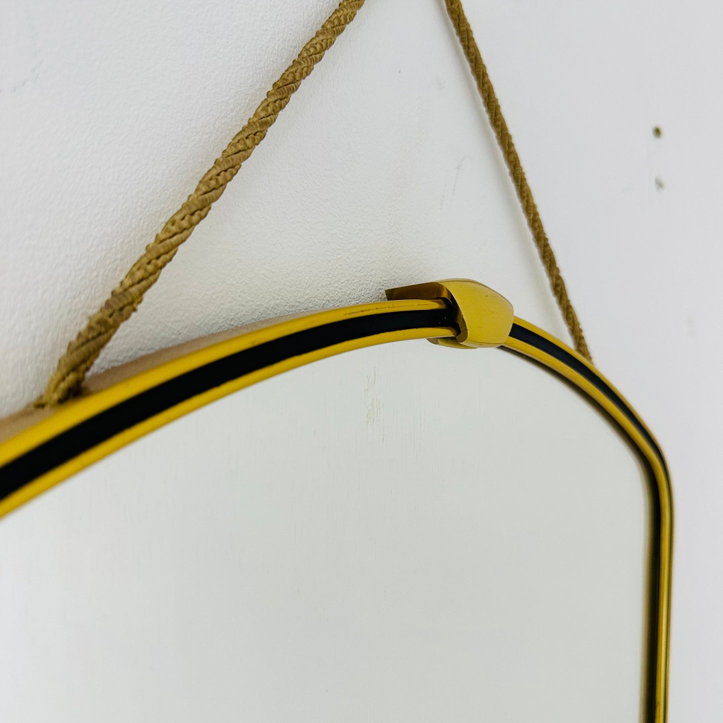 Mid century Original beautiful brass wall mirror. 1960s