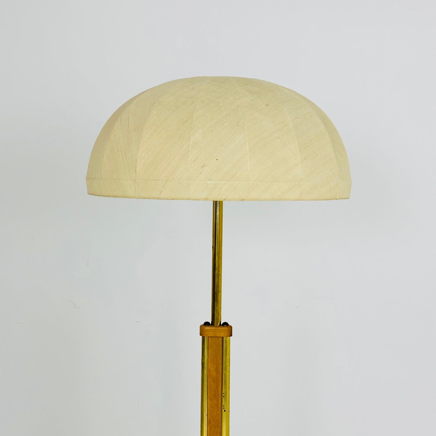 Midcentury floor lamp brass and wood Scandinavian Swedish from the 1950s