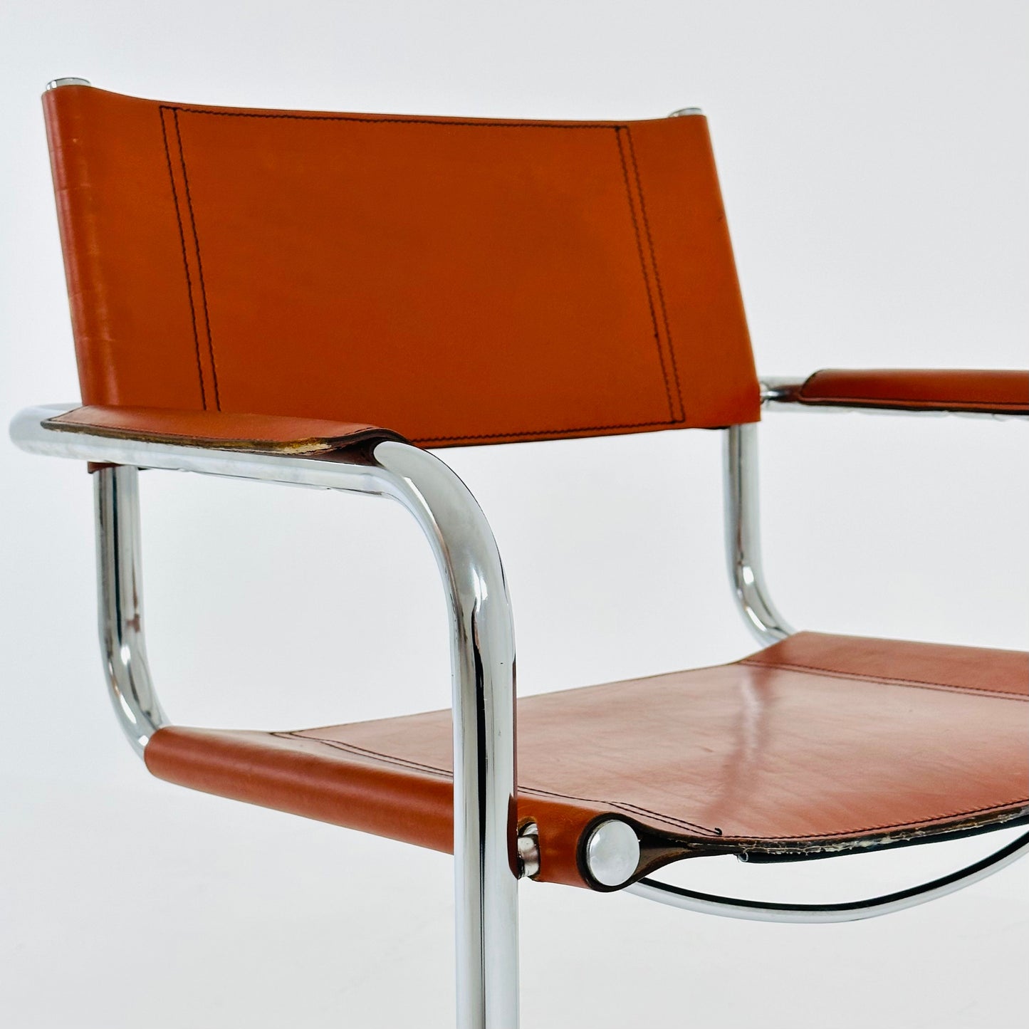 Mid century Model MG5 Centro Studio desk chair in cognac by Mart Stam & Marcel Breuer, 1970s