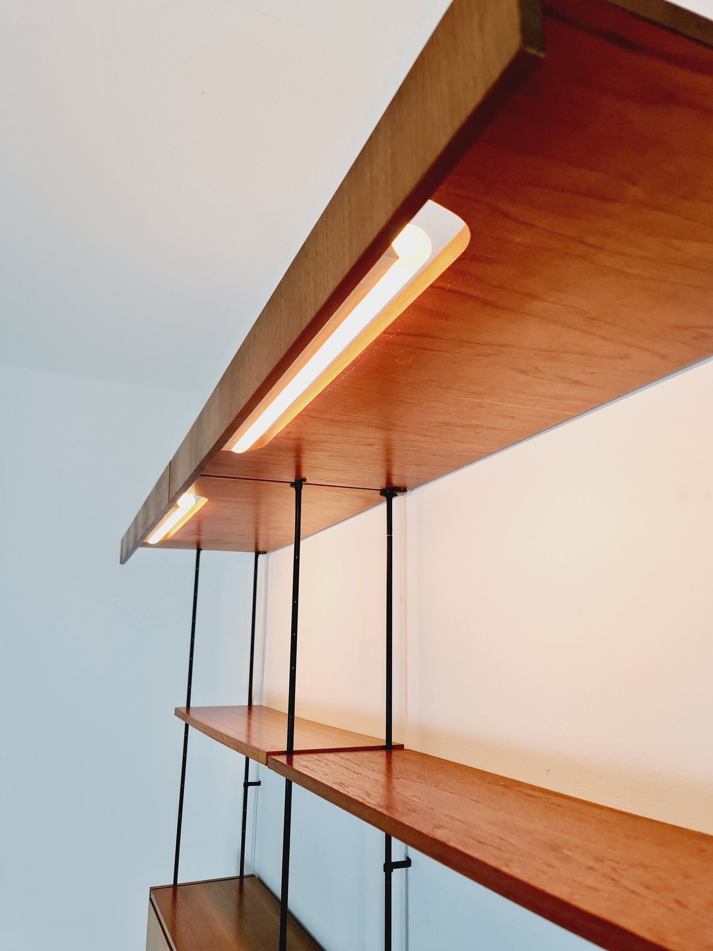 Mid century Teak 8 pieces shelving unit by Hilker for Omnia, Germany 1960s
