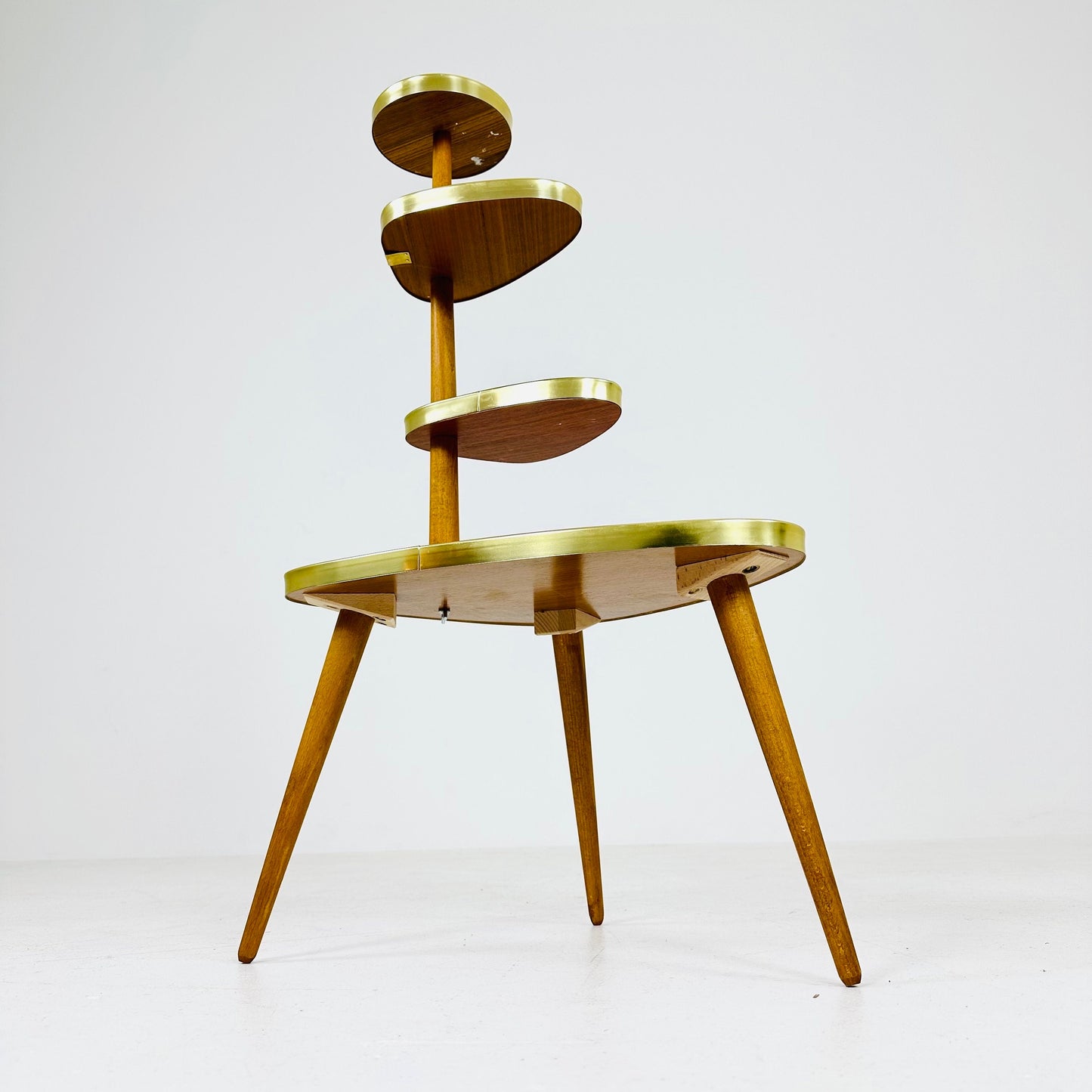 BIG German Plant Stand, Colorful Vintage Mid-Century Minimalist Indoor Plant Stand Side Table Retro flower table