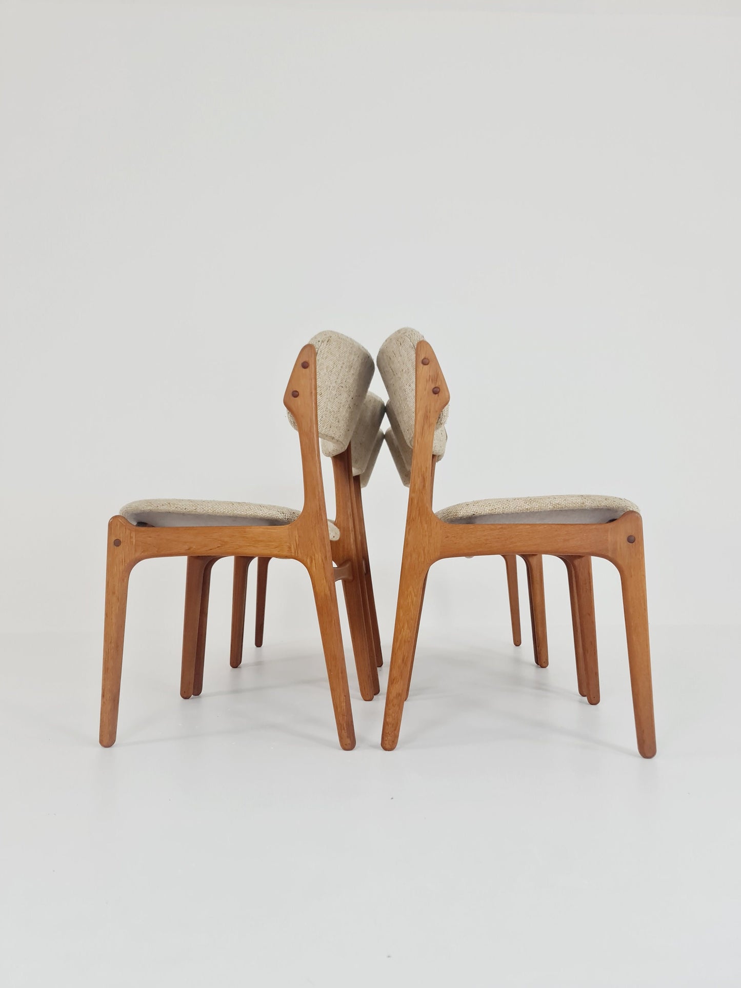 Vintage Danish teak dining/desk chairs by Erik Buch for O D Möbler, 1960s Set of 6
