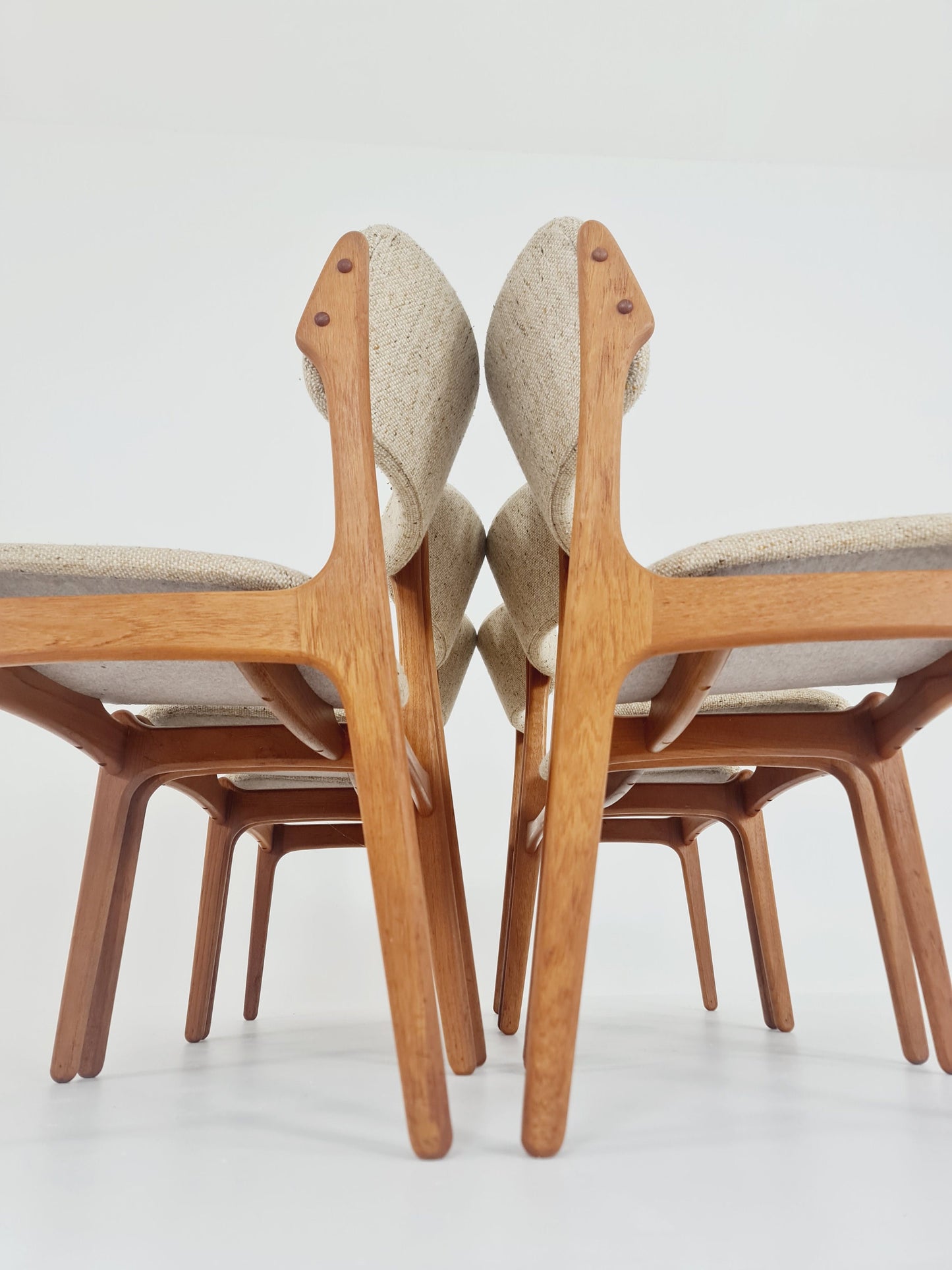 Vintage Danish teak dining/desk chairs by Erik Buch for O D Möbler, 1960s Set of 6