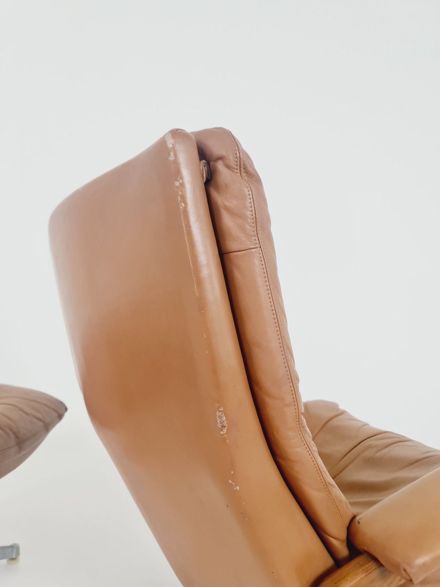 Midcentury Loungechair + ottoman by Andre Vanenbrouck for strässle Switzerland , 1970s
