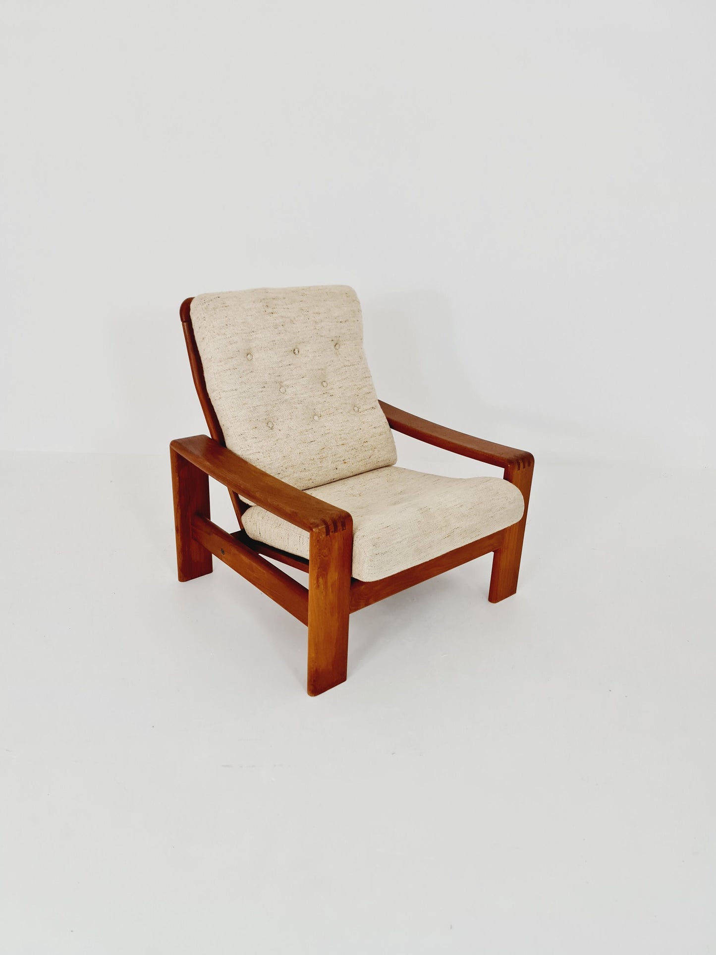 Mid Century couch group in teak 3-Seater Sofa & two chairs by EMC Denmark