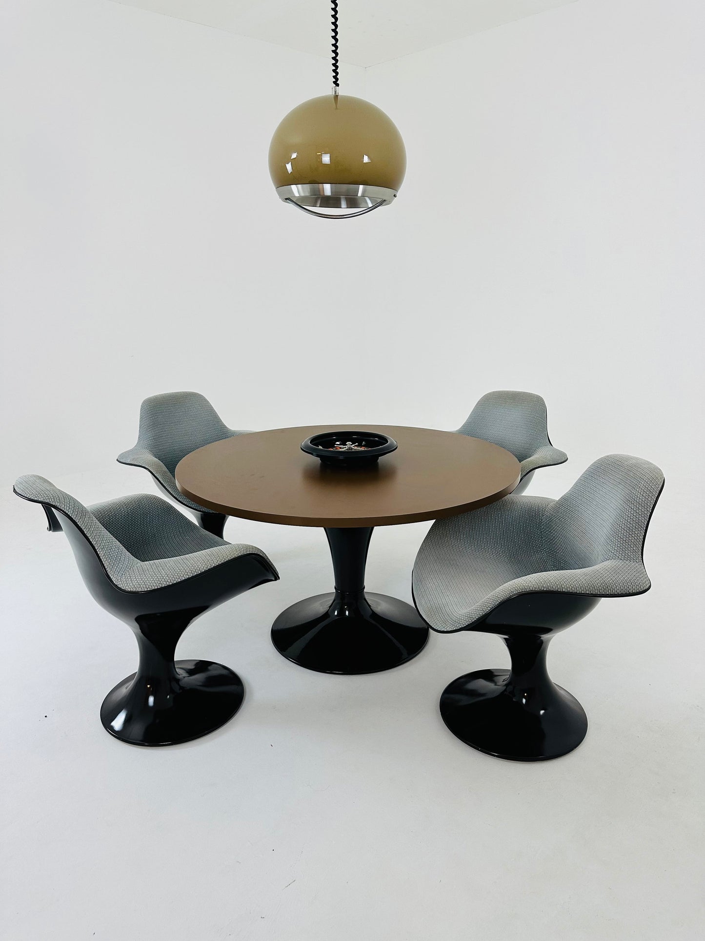 Space Age Brown Plastic Dining Room Set Markus Farner Walter Grunder for Herman Miller 1970s