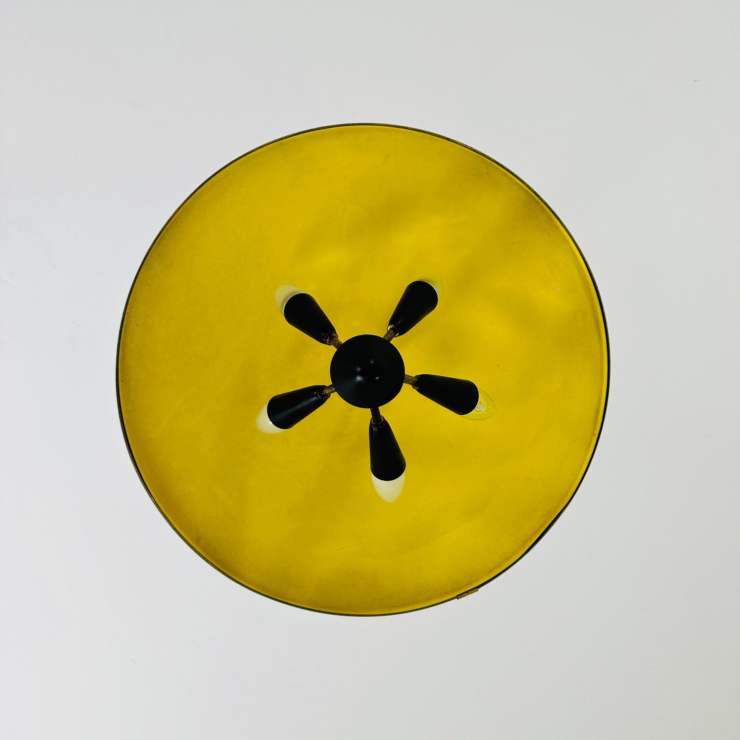 Mid century mushroom pendant lamp Germany 1960s