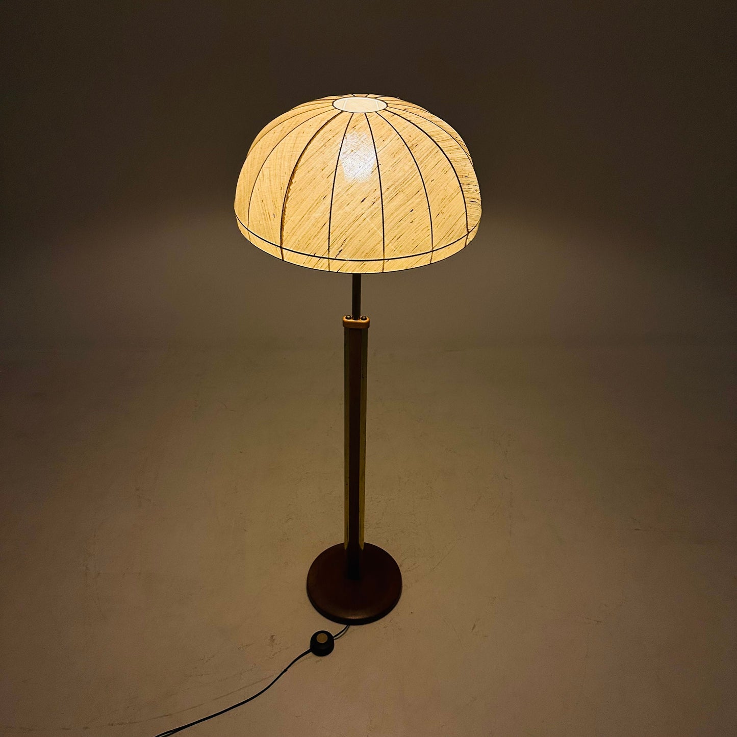 Midcentury floor lamp brass and wood Scandinavian Swedish from the 1950s