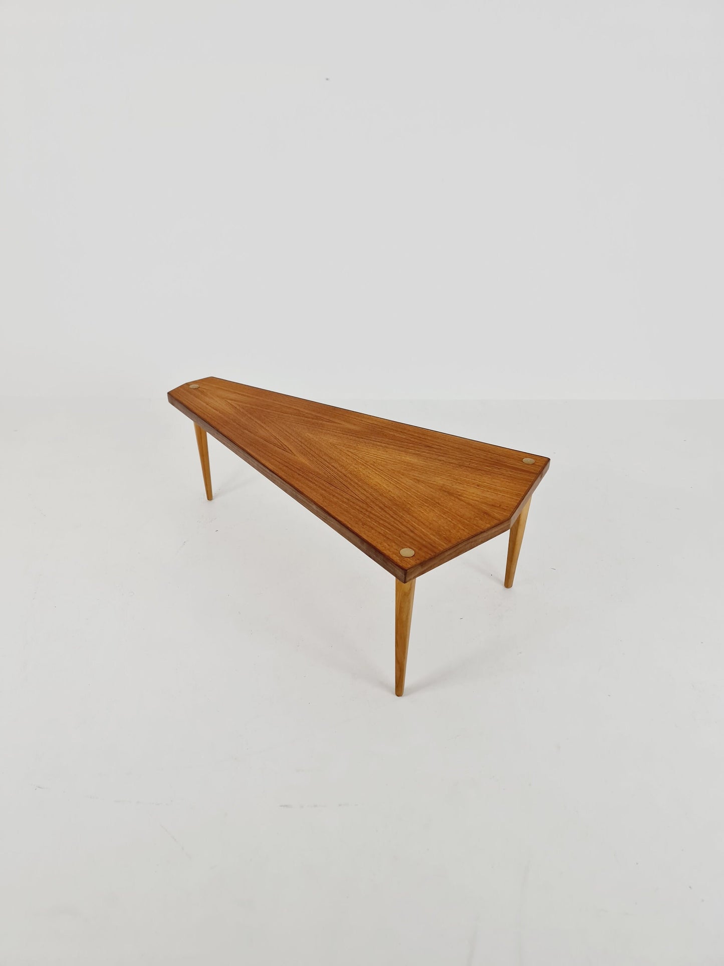 Midcentury Swedish teak & brass coffee table, 1960s