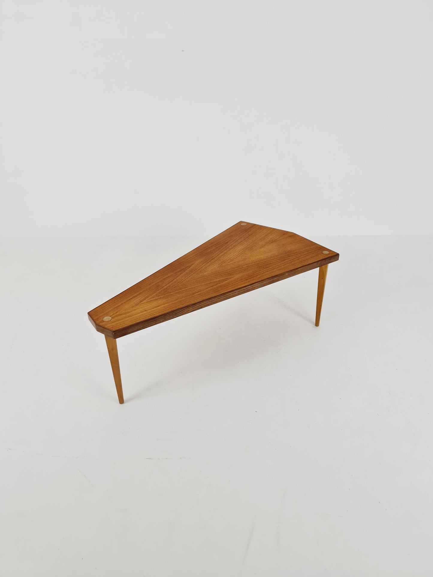 Midcentury Swedish teak & brass coffee table, 1960s