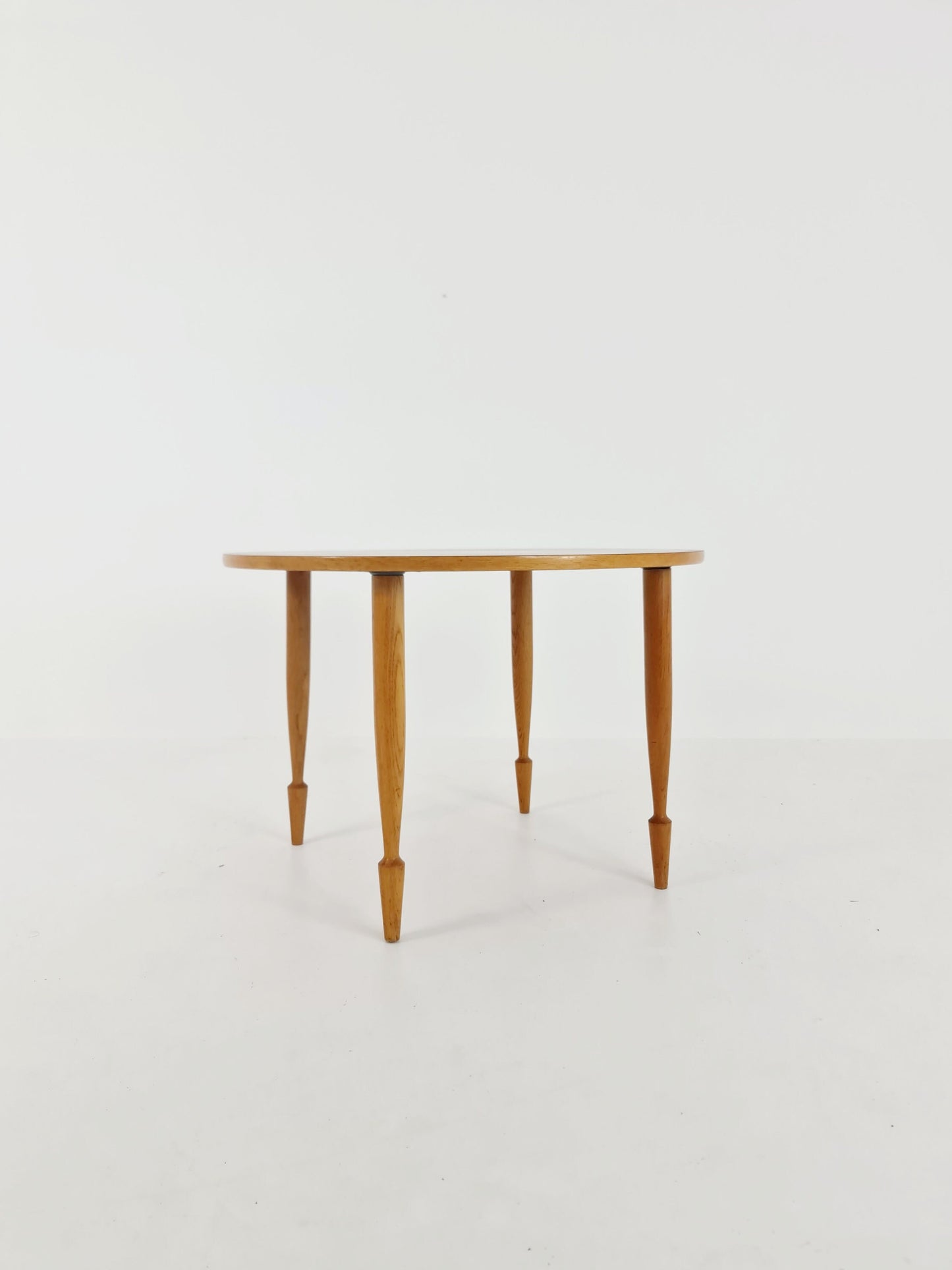 Midcentury round Swedish teak coffee table, 1960s