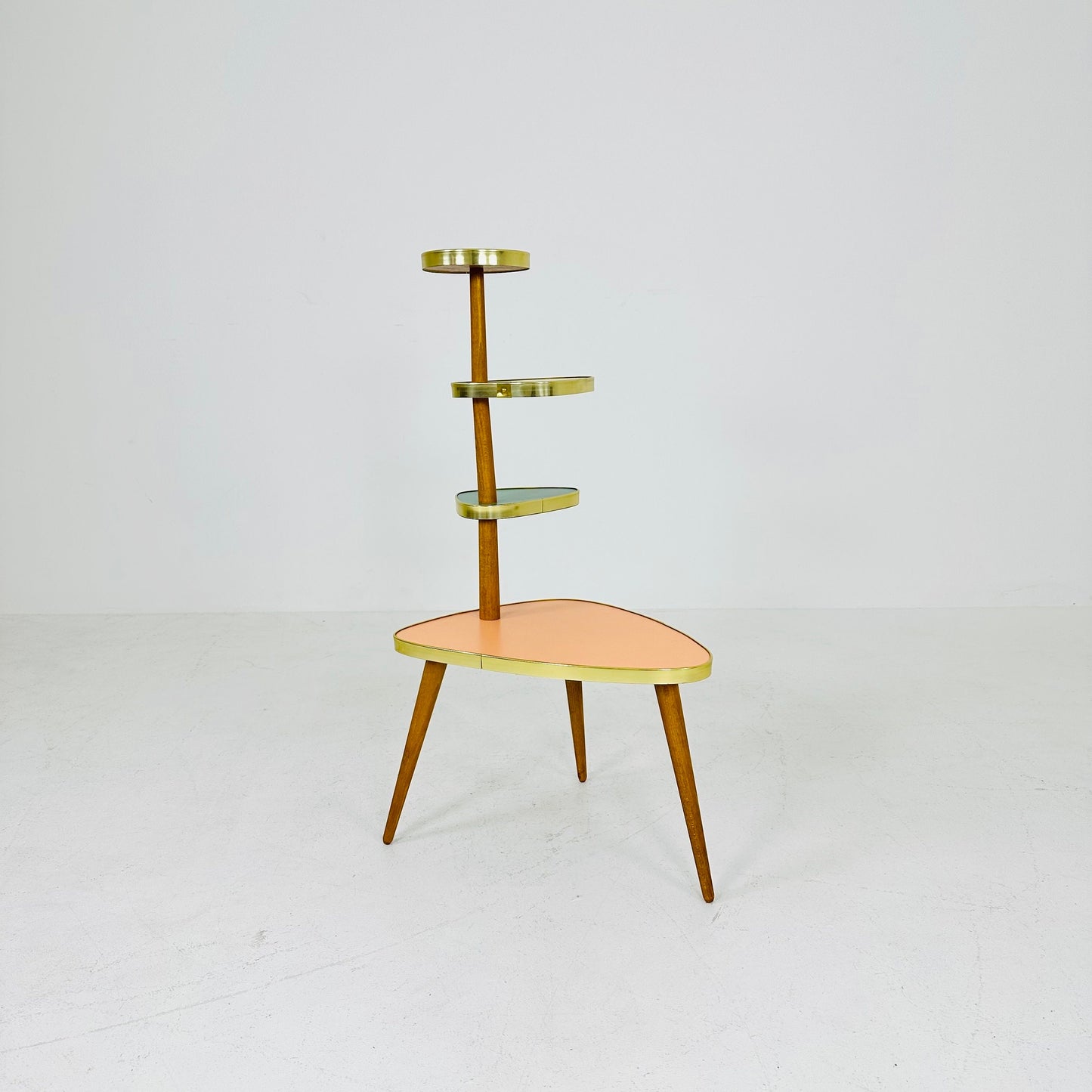 BIG German Plant Stand, Colorful Vintage Mid-Century Minimalist Indoor Plant Stand Side Table Retro flower table