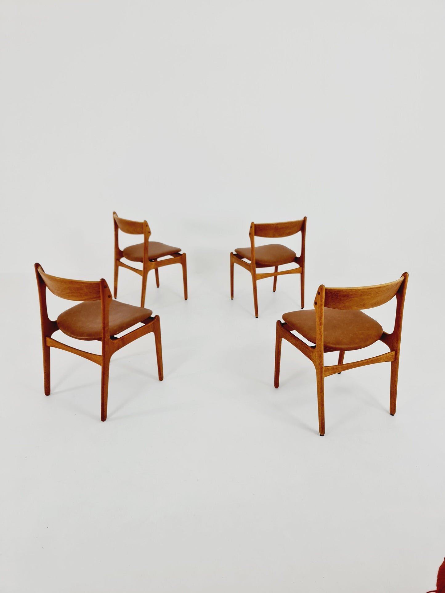 Vintage Danish teak dining/desk chairs by Erik Buch for O D Möbler, 1960s Set of 4