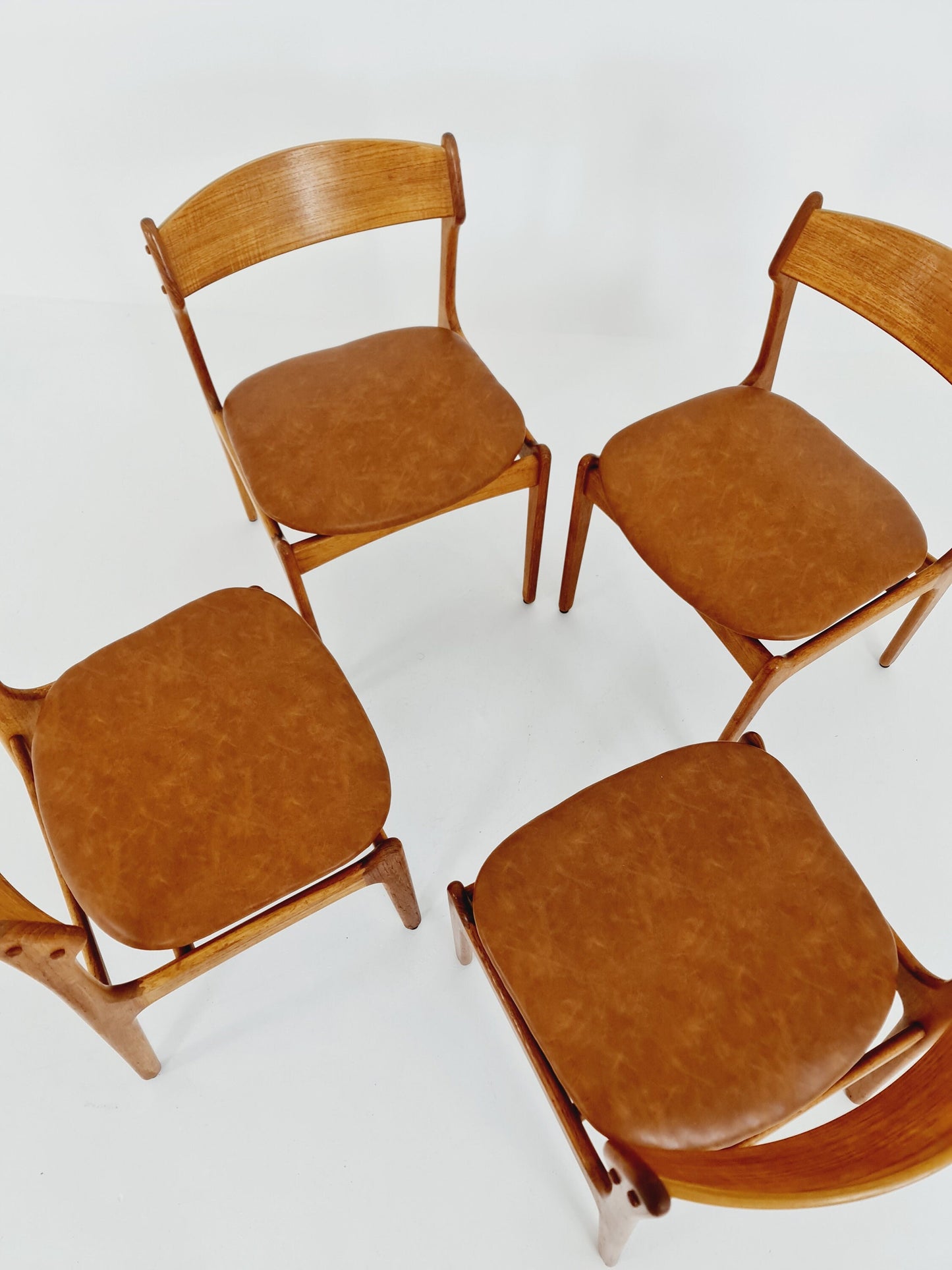 Vintage Danish teak dining/desk chairs by Erik Buch for O D Möbler, 1960s Set of 4