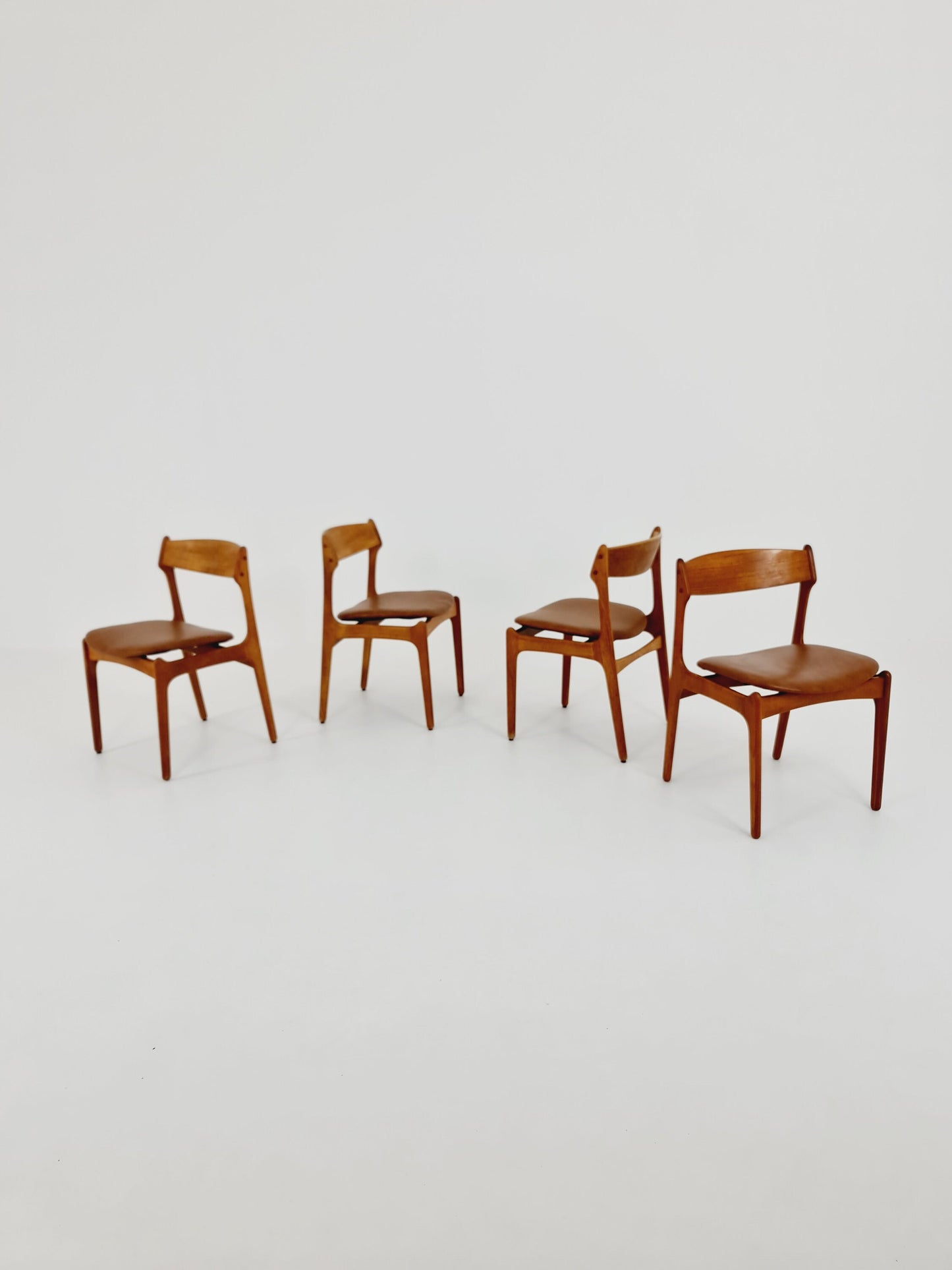 Vintage Danish teak dining/desk chairs by Erik Buch for O D Möbler, 1960s Set of 4