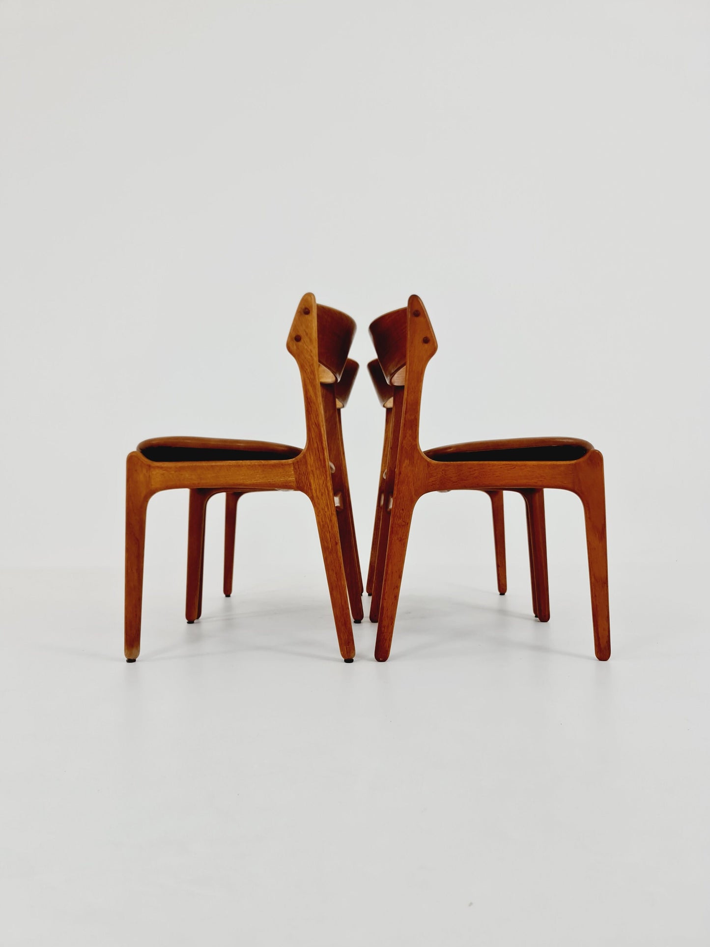 Vintage Danish teak dining/desk chairs by Erik Buch for O D Möbler, 1960s Set of 4