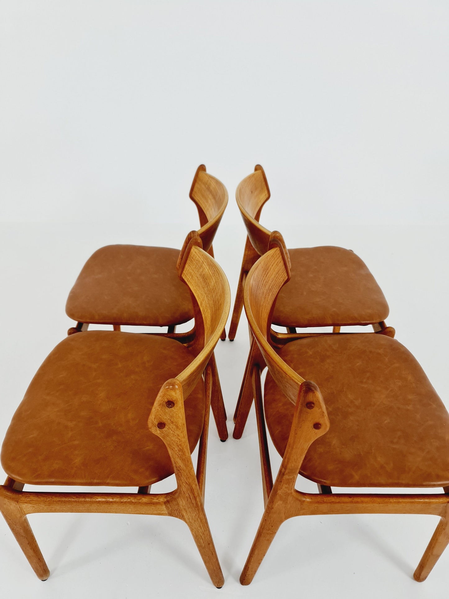 Vintage Danish teak dining/desk chairs by Erik Buch for O D Möbler, 1960s Set of 4