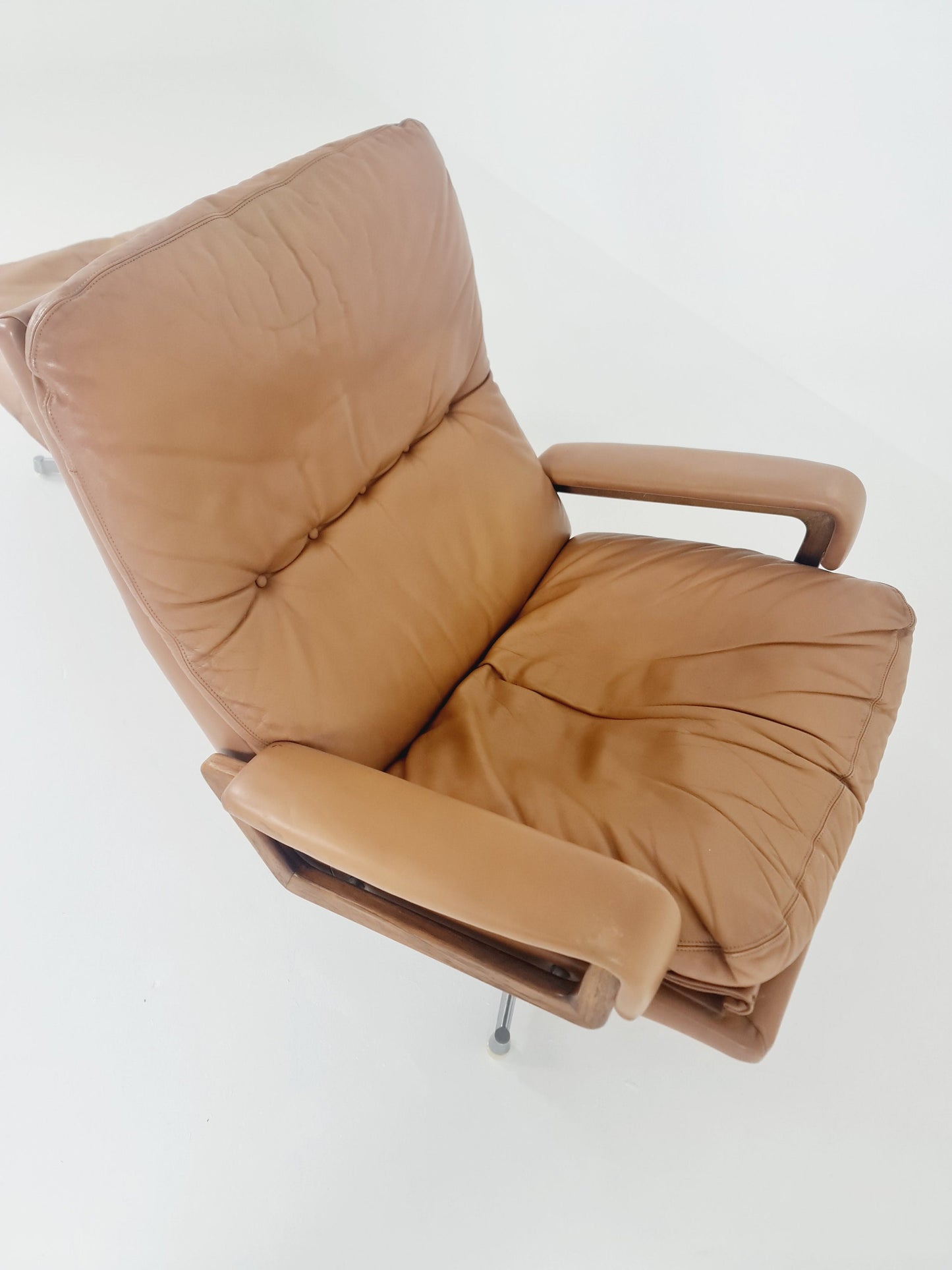 Midcentury Loungechair + ottoman by Andre Vanenbrouck for strässle Switzerland , 1970s