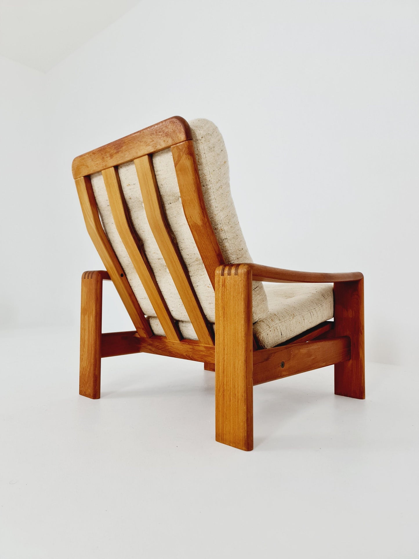 Mid Century couch group in teak 3-Seater Sofa & two chairs by EMC Denmark