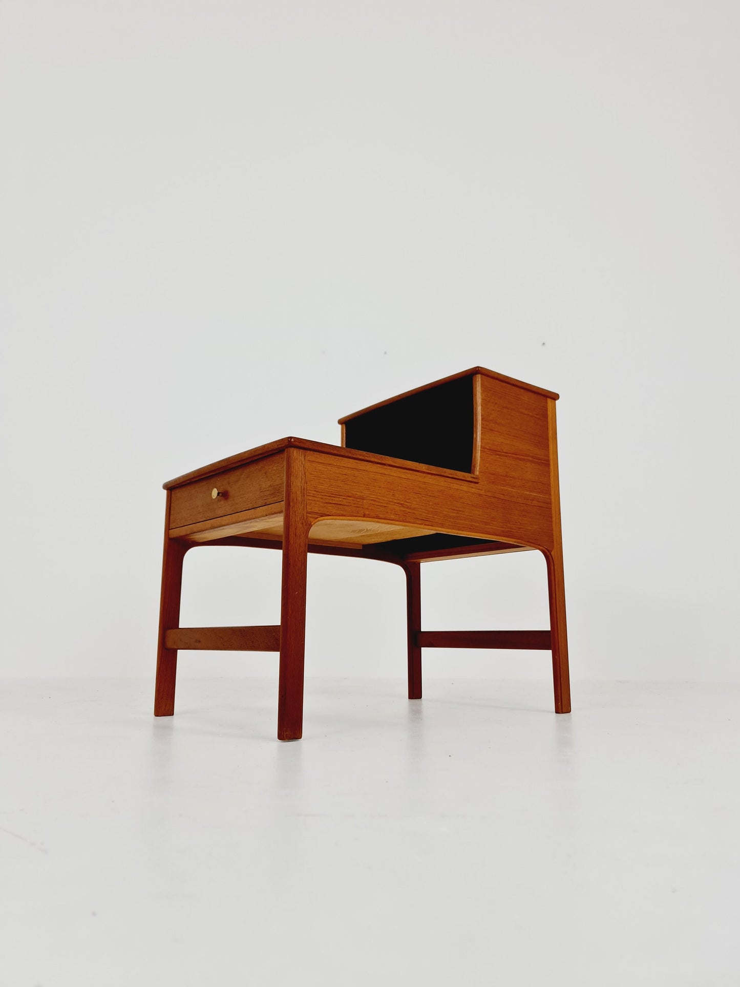 Rare Midcentury Swedish teak side table, nightstand by Yngvar Sandström by Säflle Möbelfabrik, 1960s