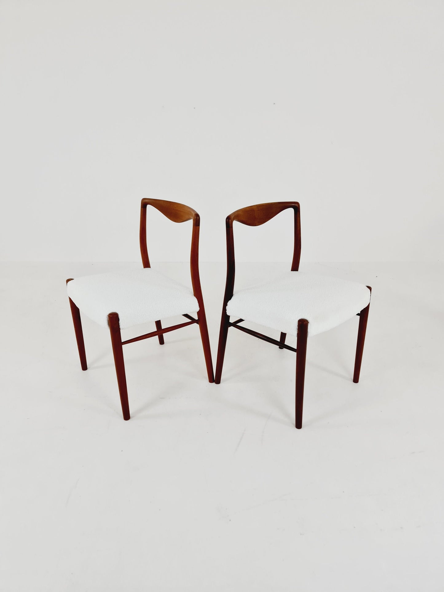 Mid Century Dansih Teak and Fabric chair by Kai Lyngfeldt Larsen , 1960s Set of 4