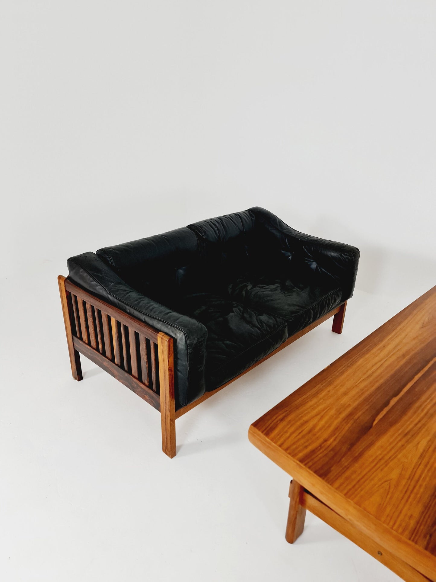 Mid Century Scandinavian Midcentury Rosewood lounge sofa ground 2, 3 & table by Ingvar Stockum "Monte Carlo", 1965