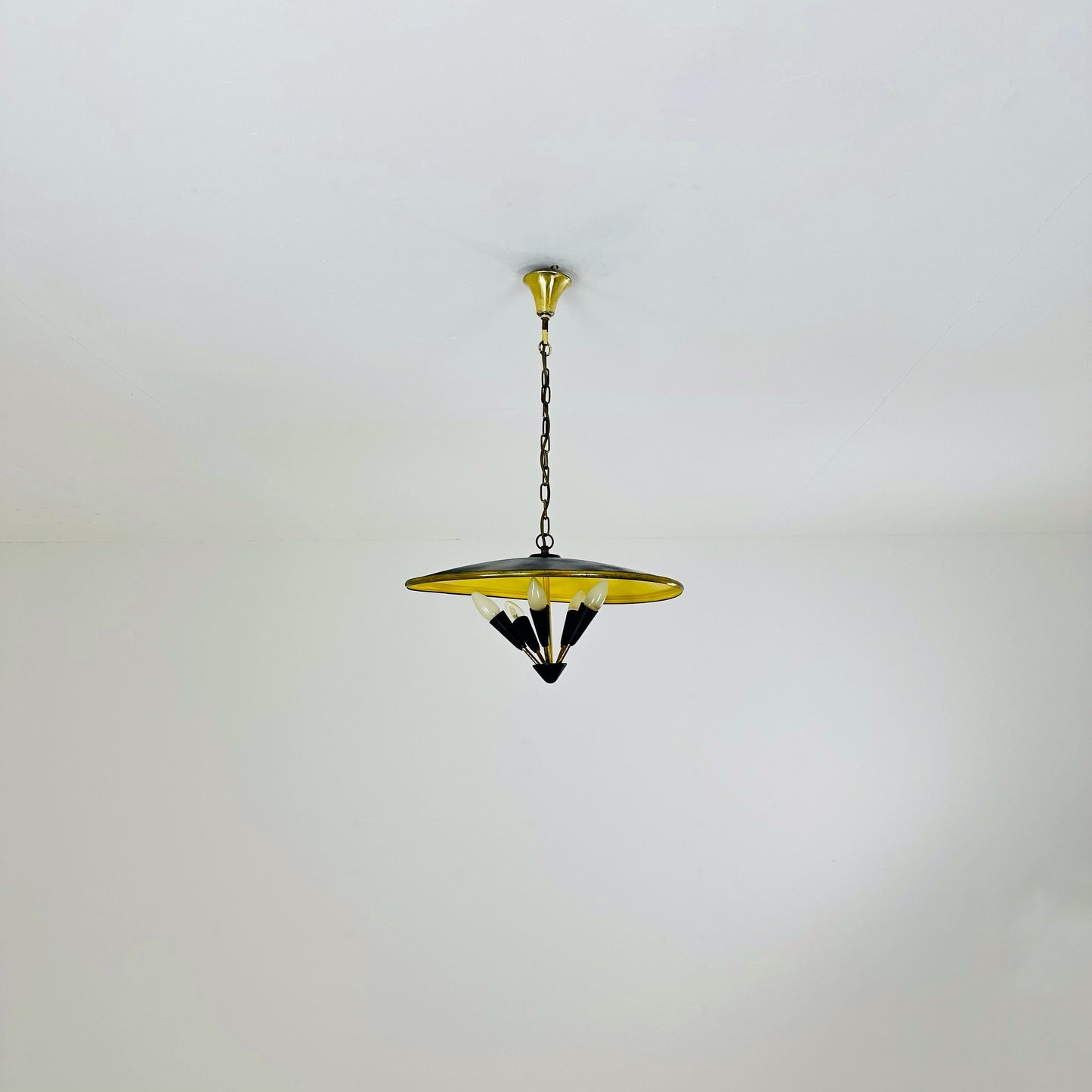 Mid century mushroom pendant lamp Germany 1960s