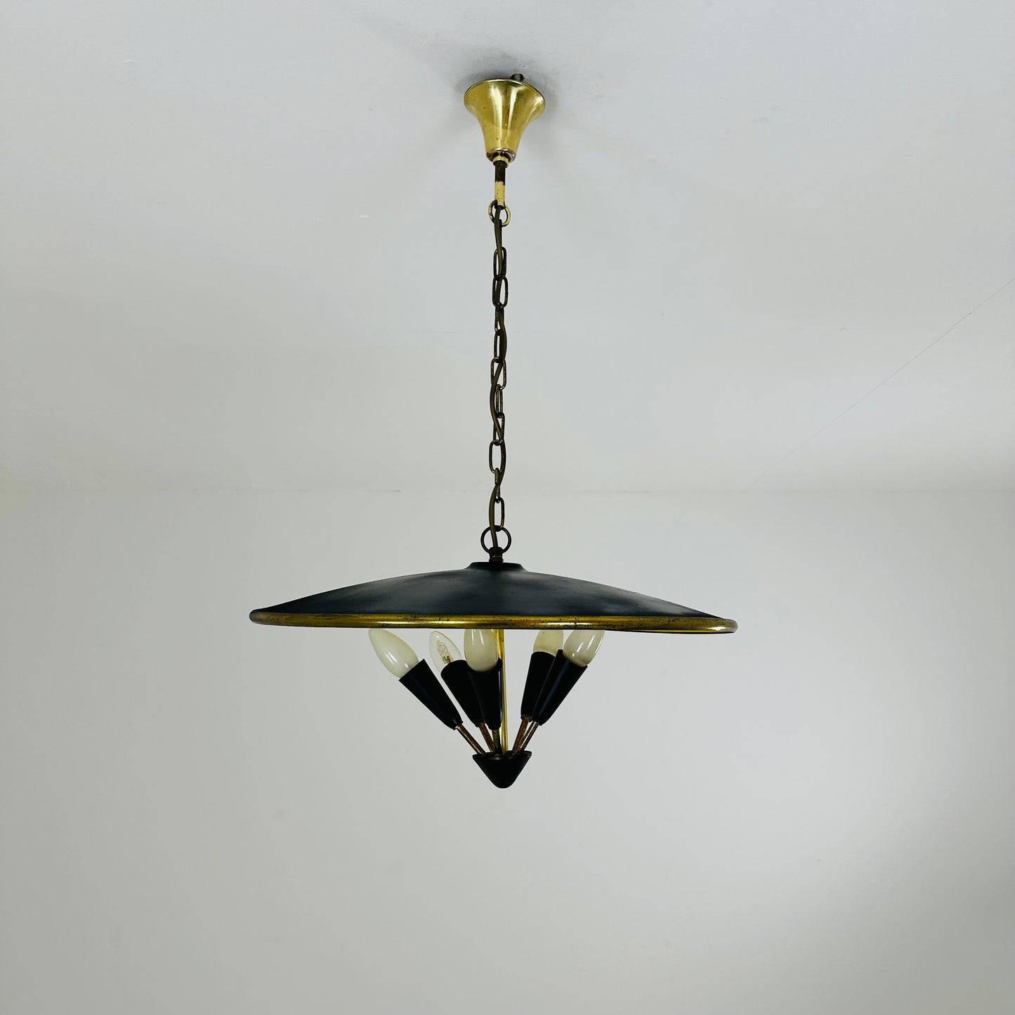 Mid century mushroom pendant lamp Germany 1960s