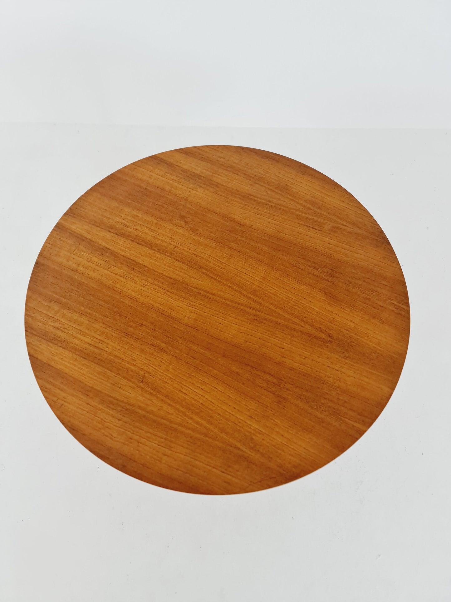 Midcentury round Swedish teak coffee table, 1960s