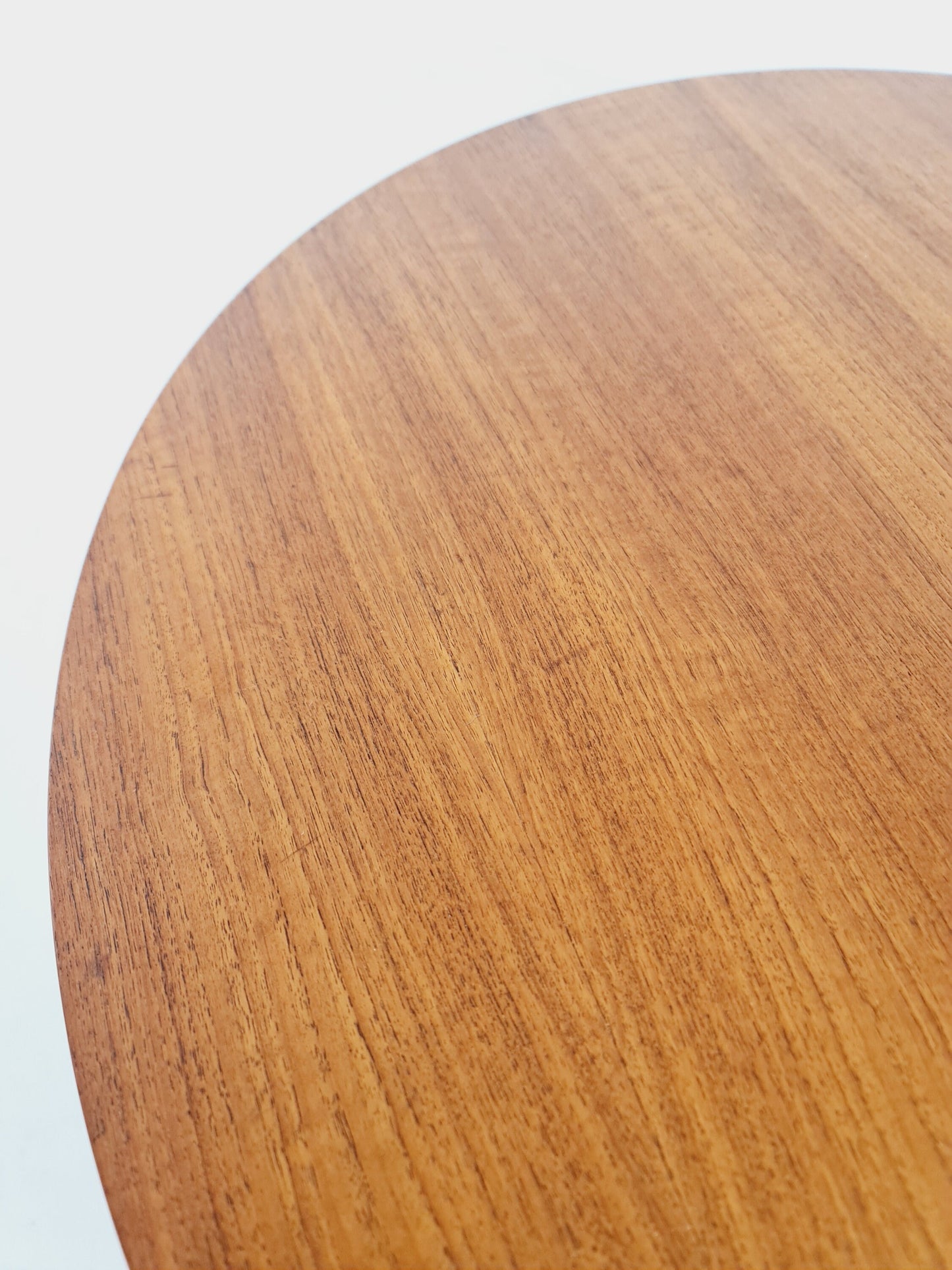 Midcentury round Swedish teak coffee table, 1960s