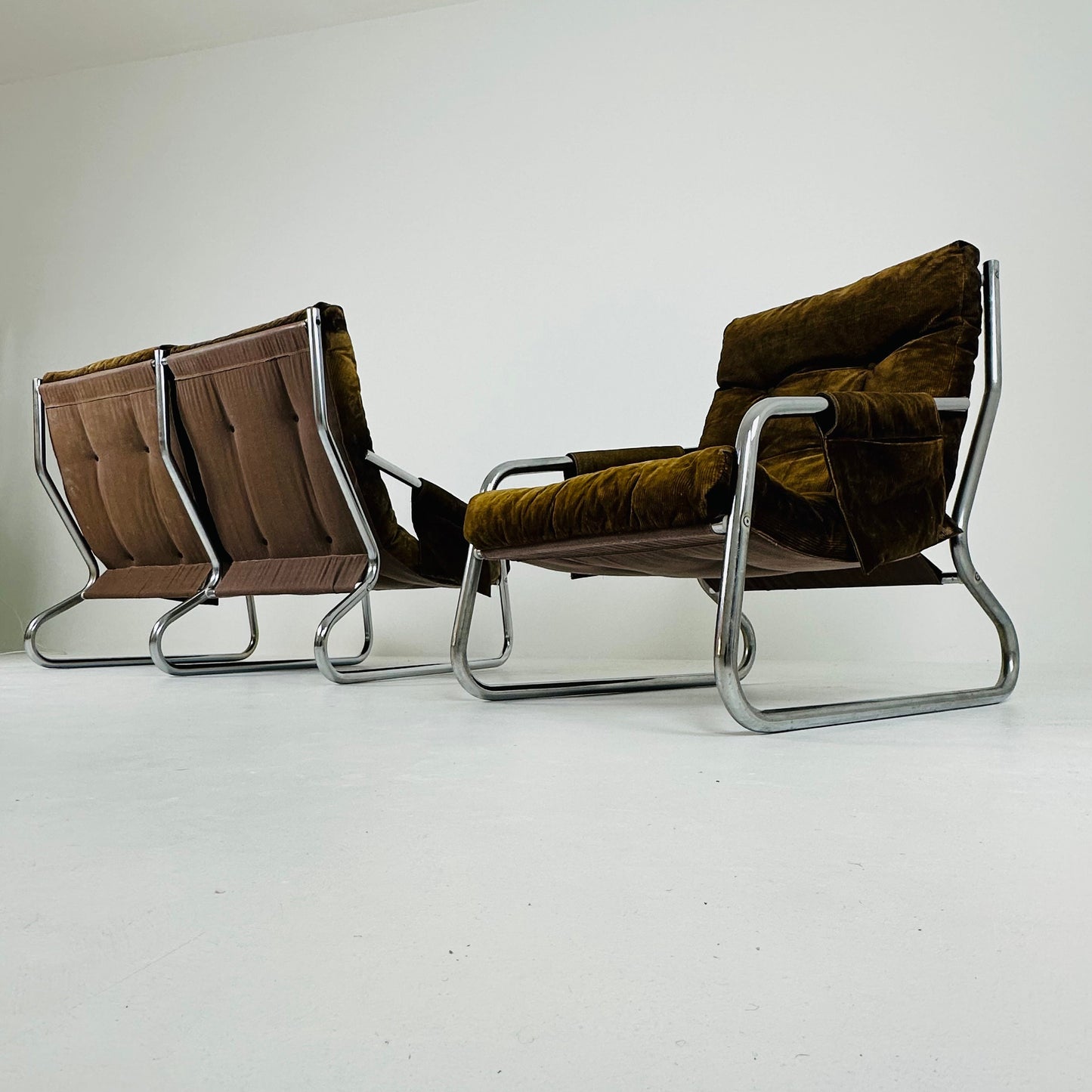 Mid century Armchair and sofa set By Gillis Lundgren Ikea Sweden 1970s
