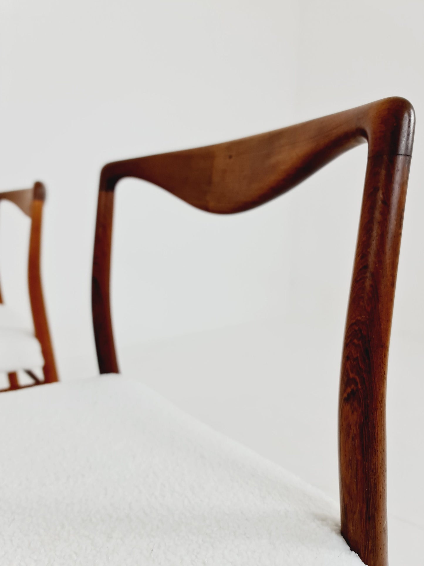 Mid Century Dansih Teak and Fabric chair by Kai Lyngfeldt Larsen , 1960s Set of 4