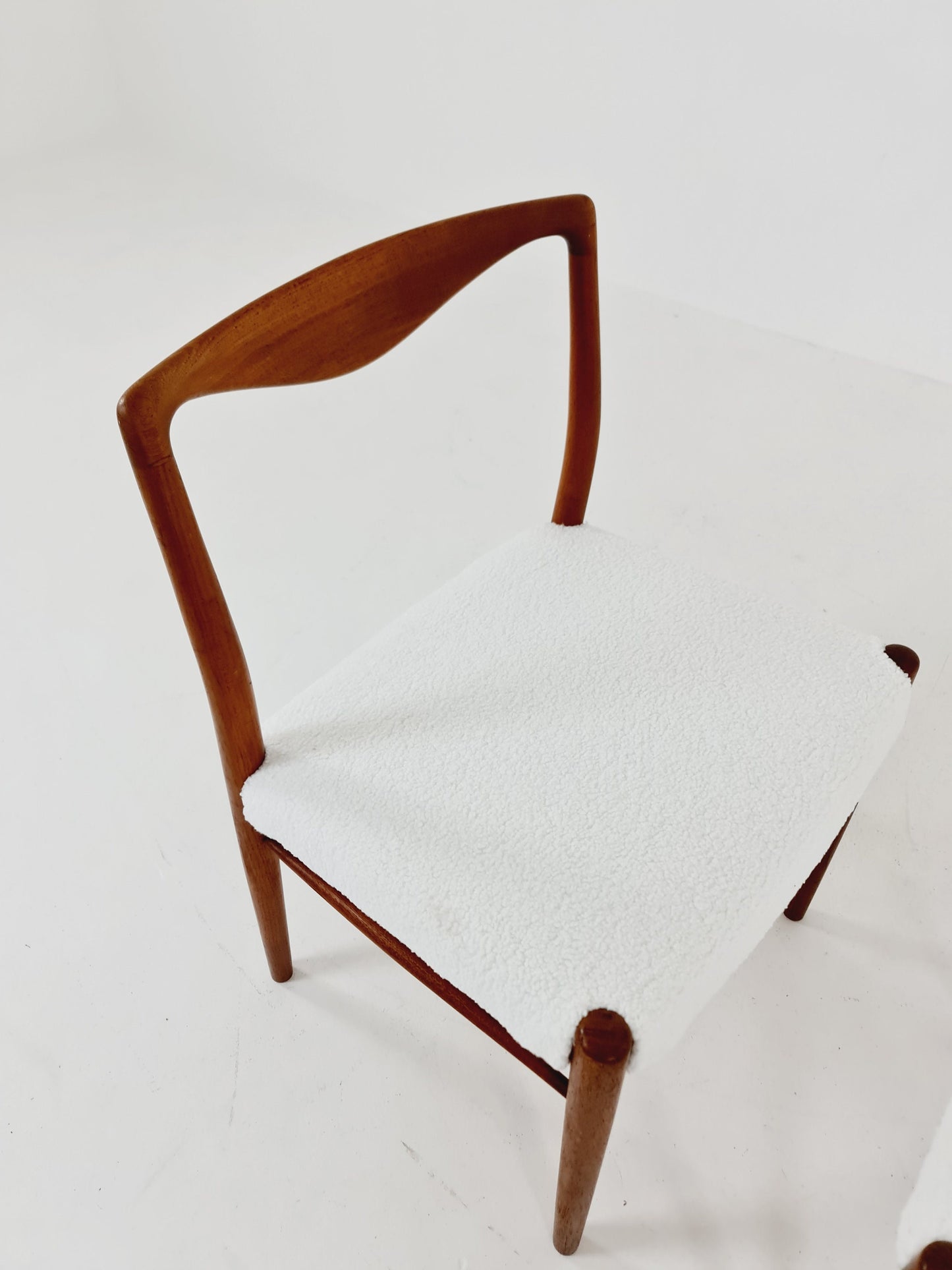 Mid Century Dansih Teak and Fabric chair by Kai Lyngfeldt Larsen , 1960s Set of 4