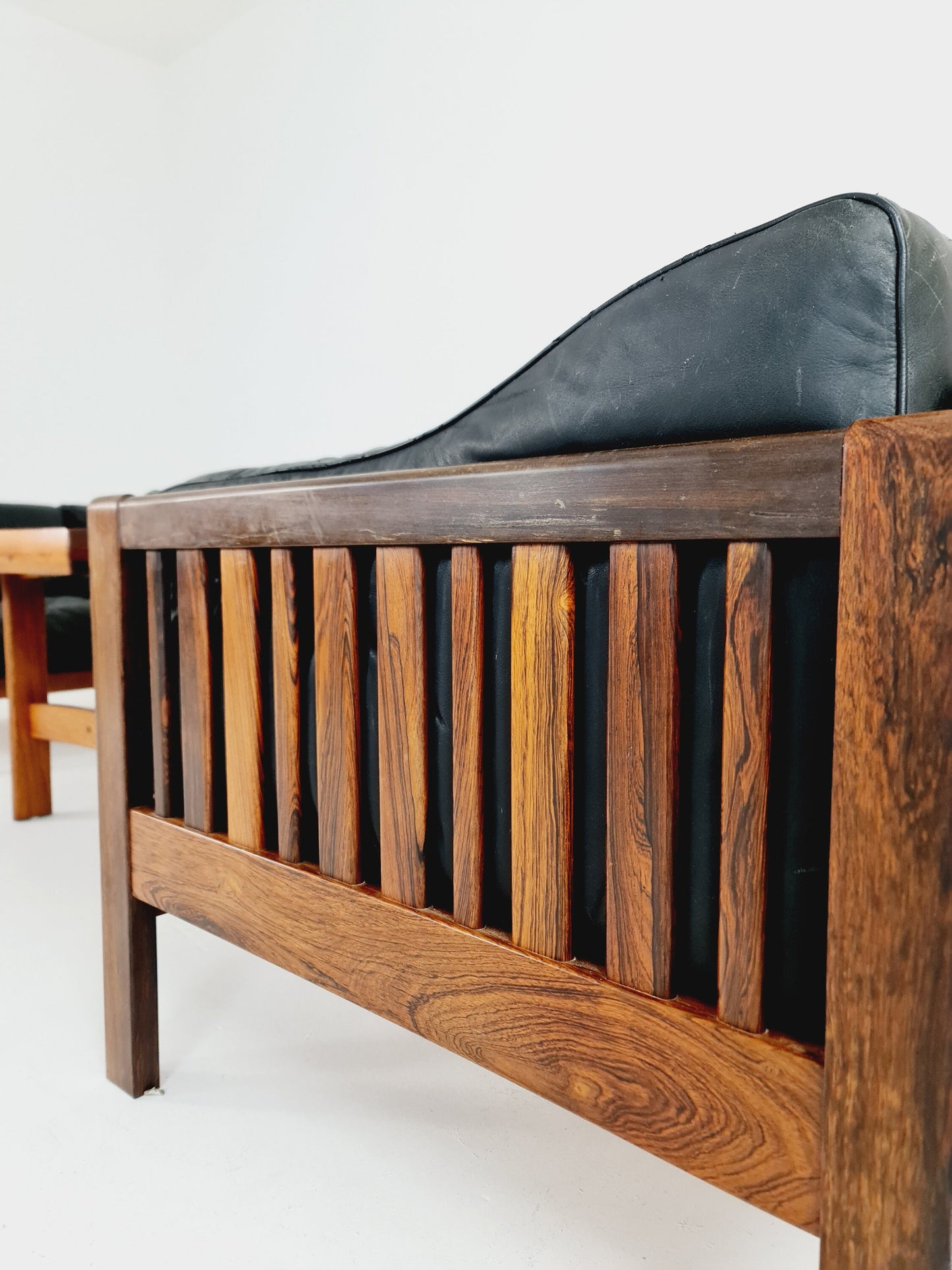 Mid Century Scandinavian Midcentury Rosewood lounge sofa ground 2, 3 & table by Ingvar Stockum "Monte Carlo", 1965